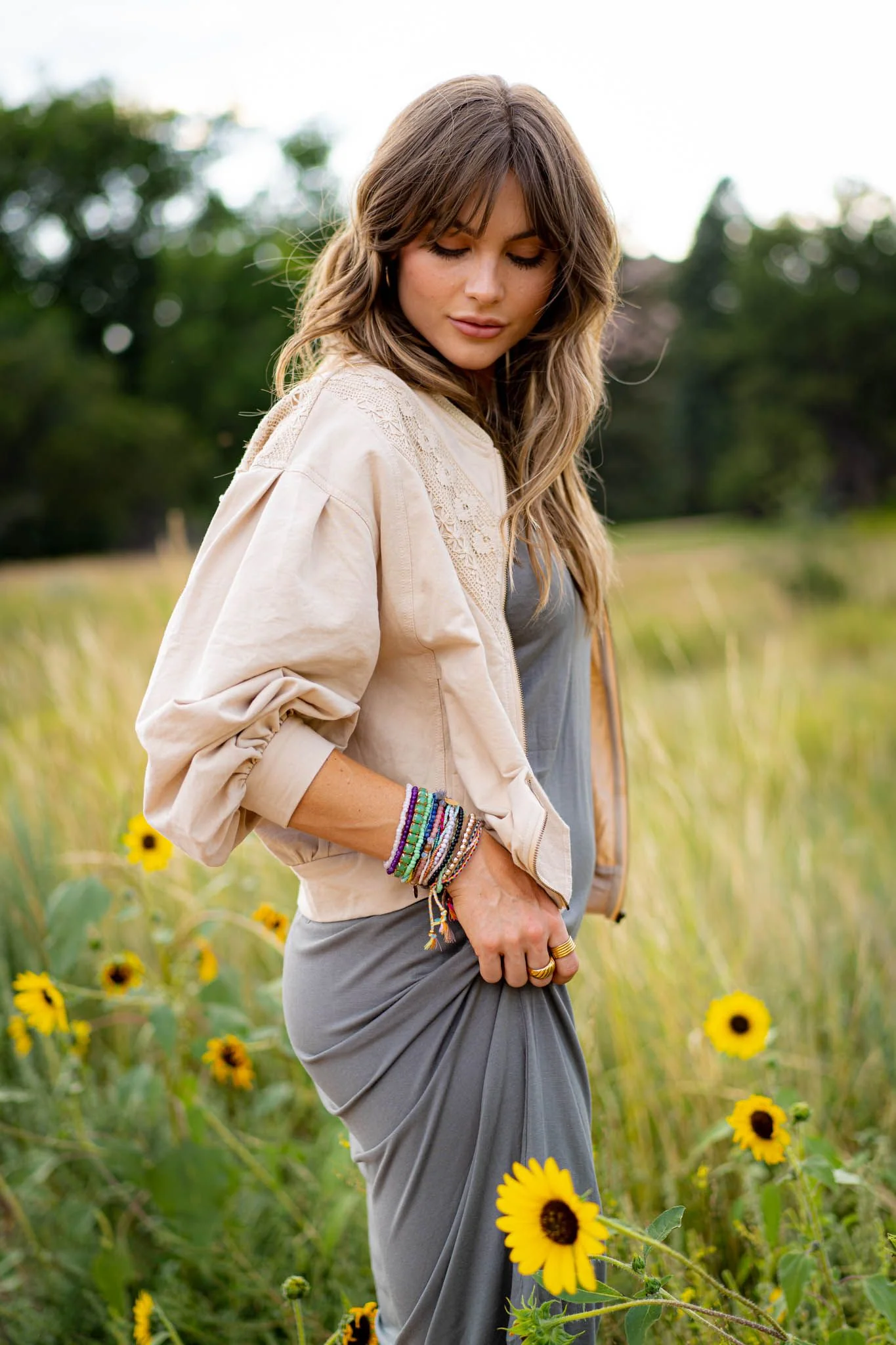 Lorelei Crochet Jacket - Beige - Image 2