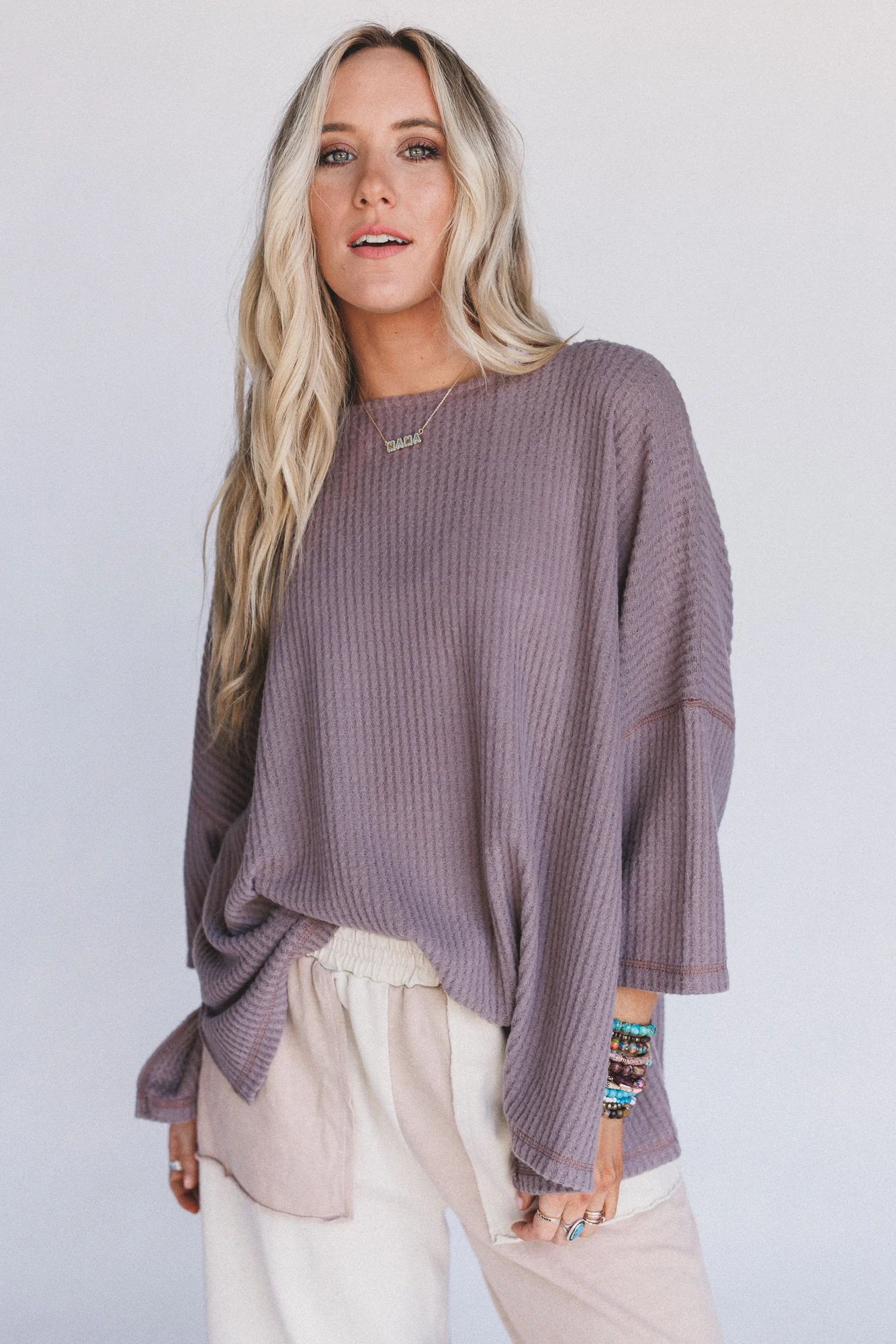 The Nest Airis Long Sleeve Top - Mocha - Image 4