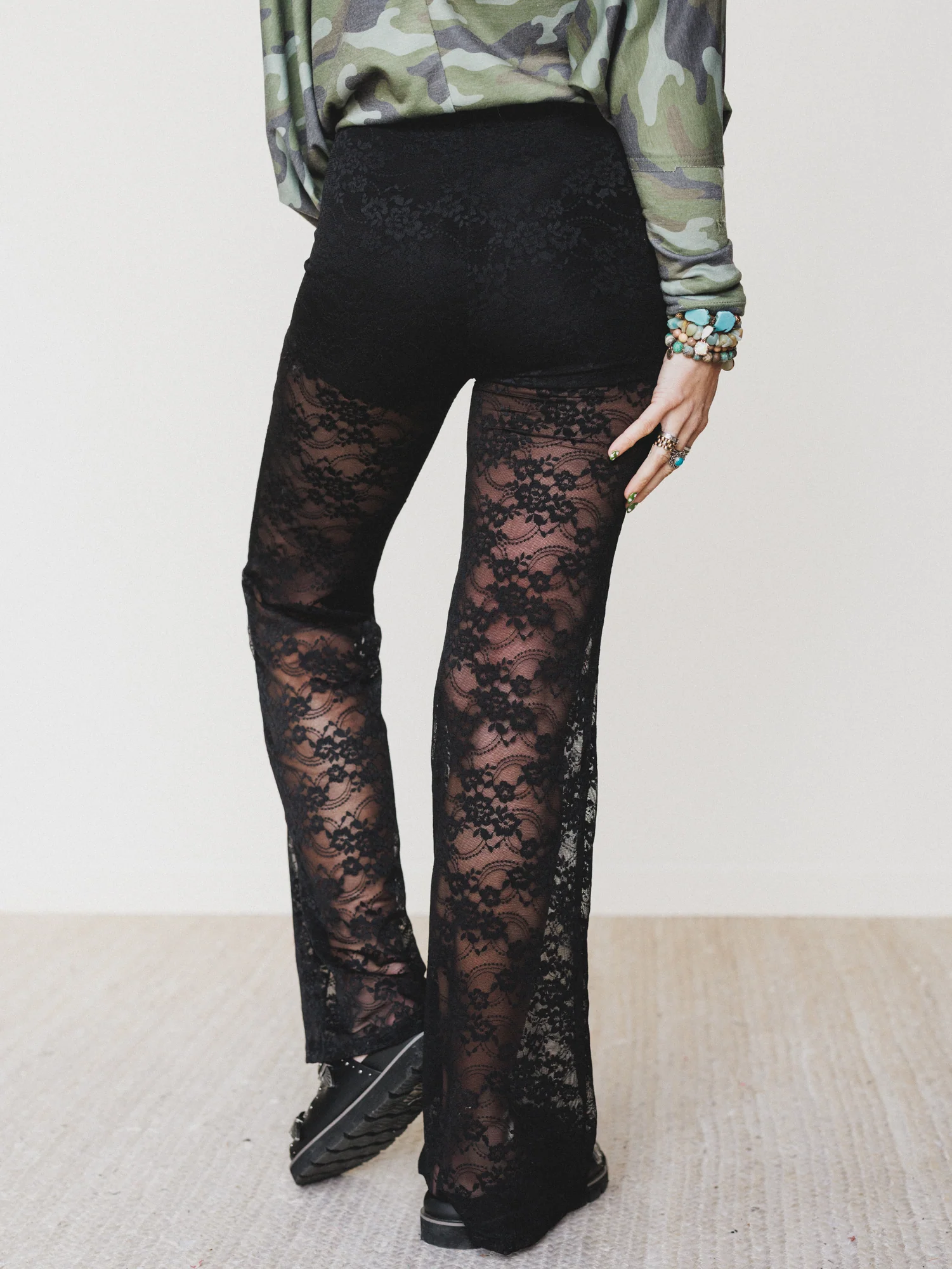 All In Time Lace Pants - Black - Image 5