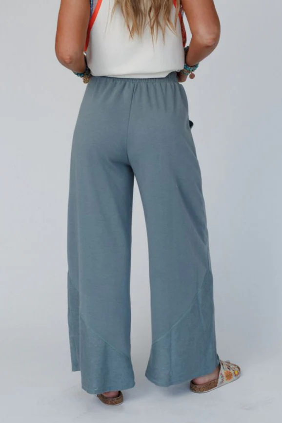 The Nest All Set Wide Leg Pants - Stormy Sea - Image 4