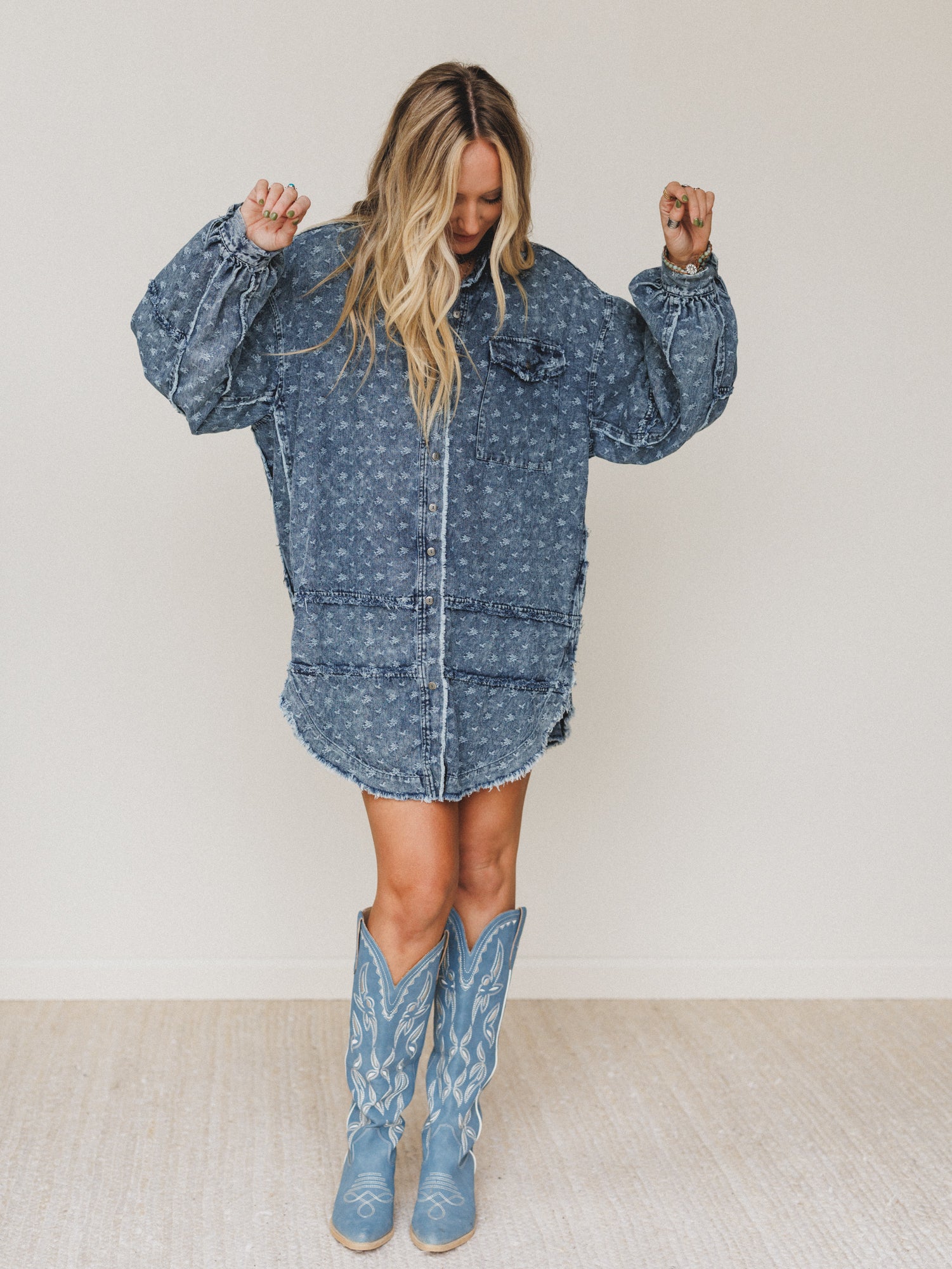 Artisan Ease Dress - Denim - Image 4