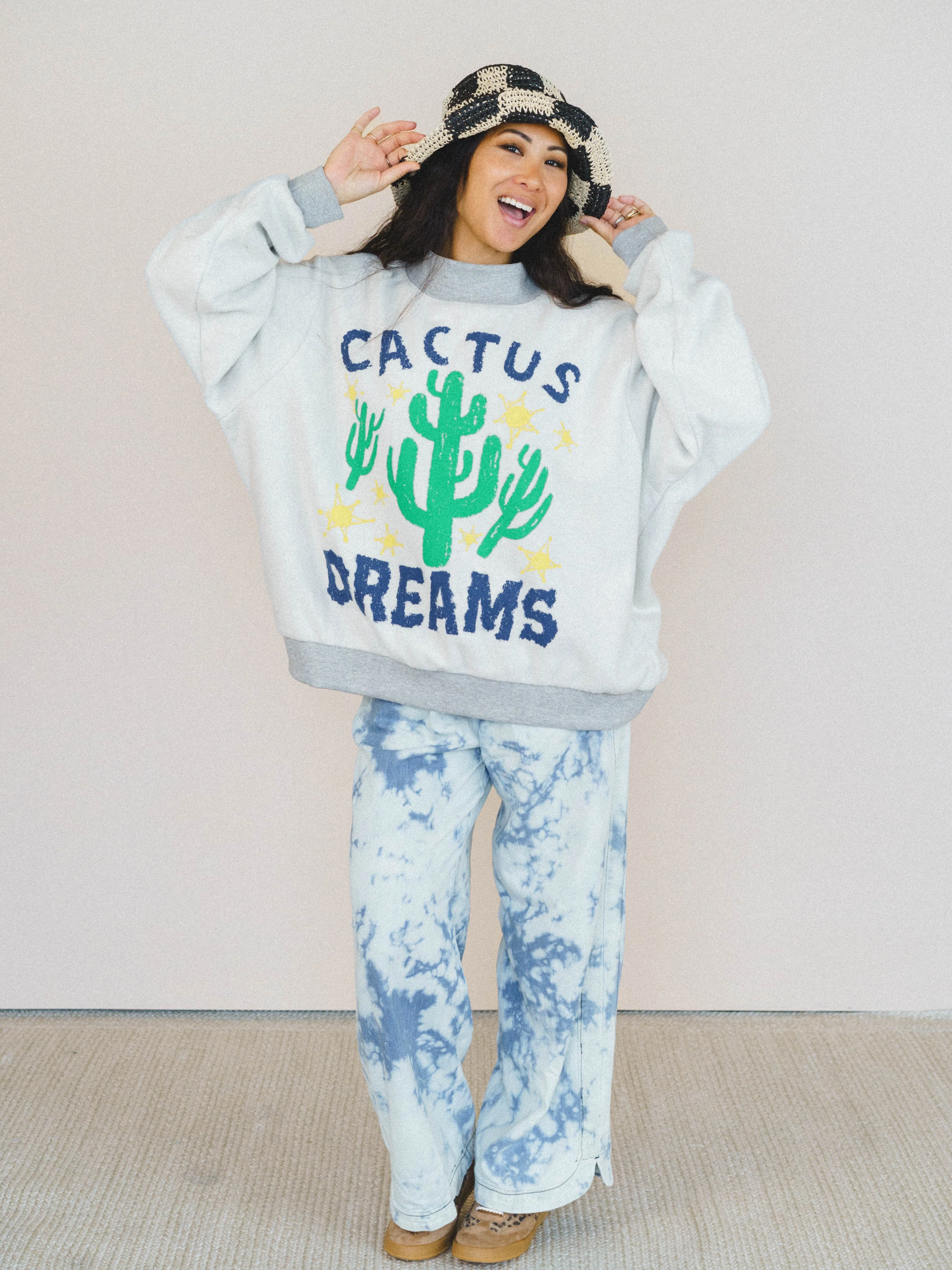 Cactus Dreams Sweater - Grey - Image 2