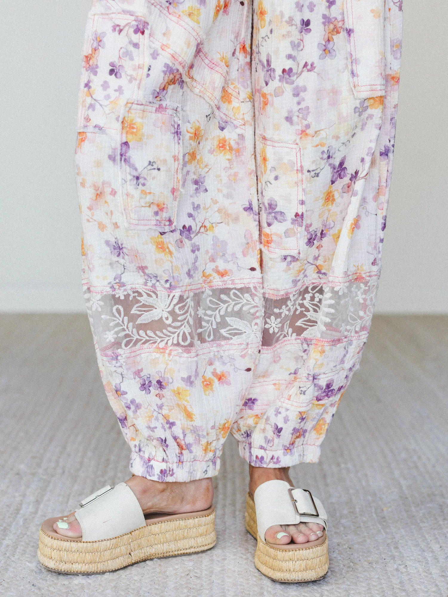 Calm Waves Pants - Pink Floral - Image 3