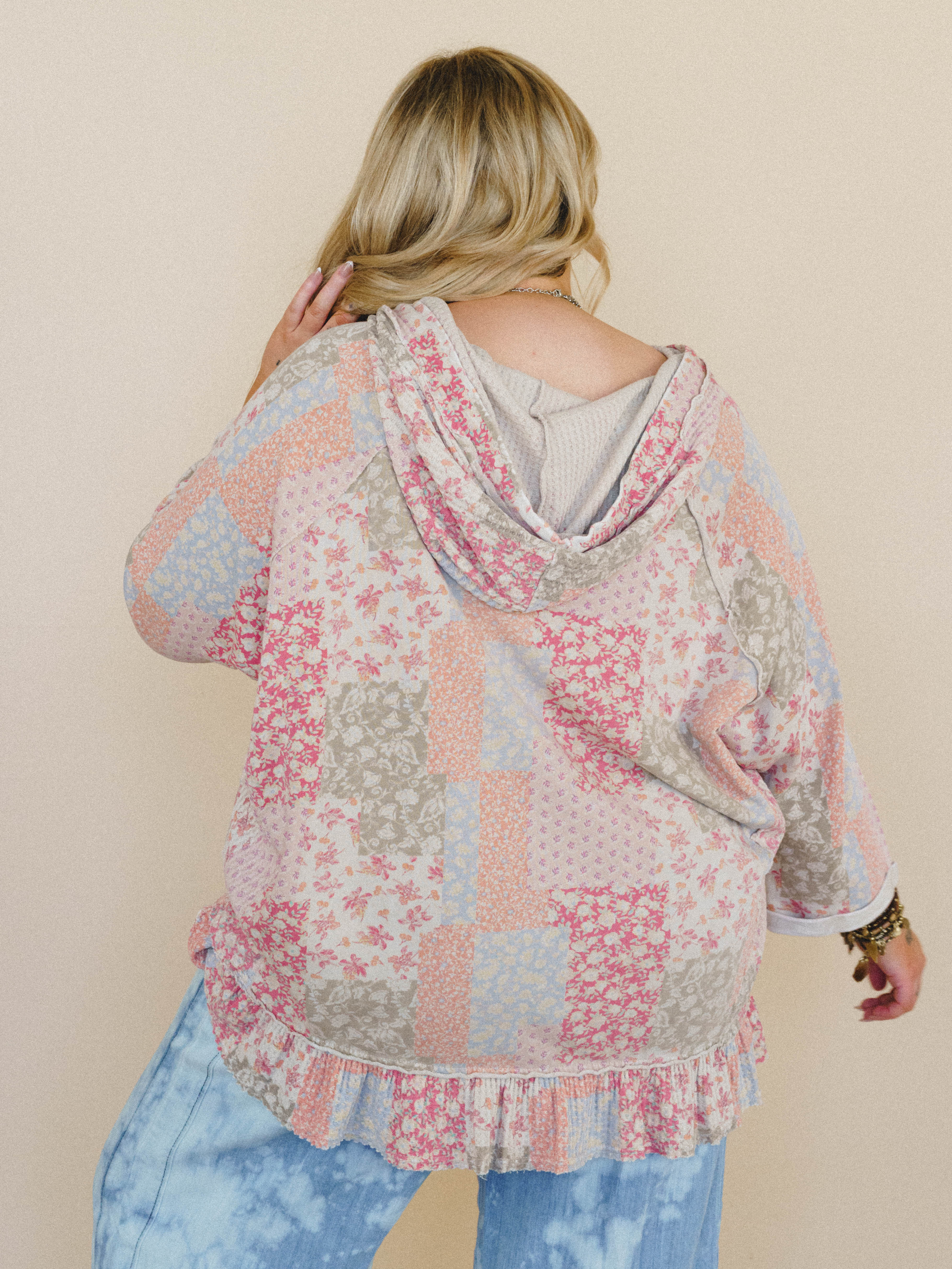 Cassia Floral Bloom Top - Khaki - Image 3