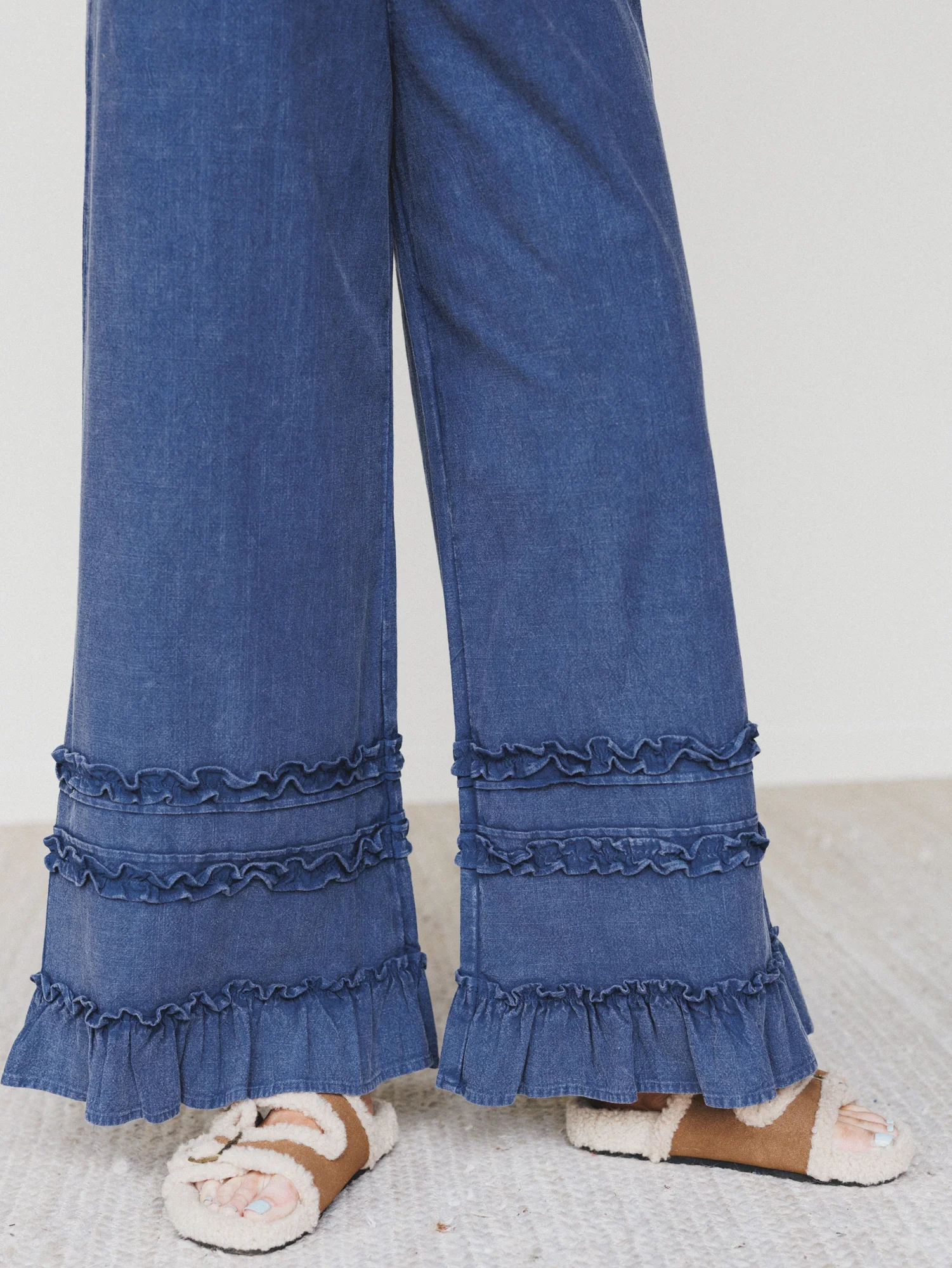 Chase The Horizon Ruffle Pants - New Blueberry - Image 4