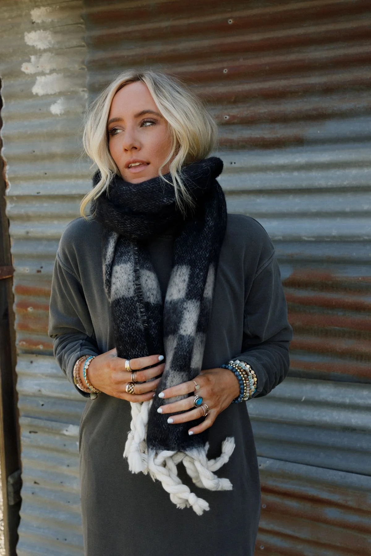 Cider Stroll Scarf - Black - Image 7