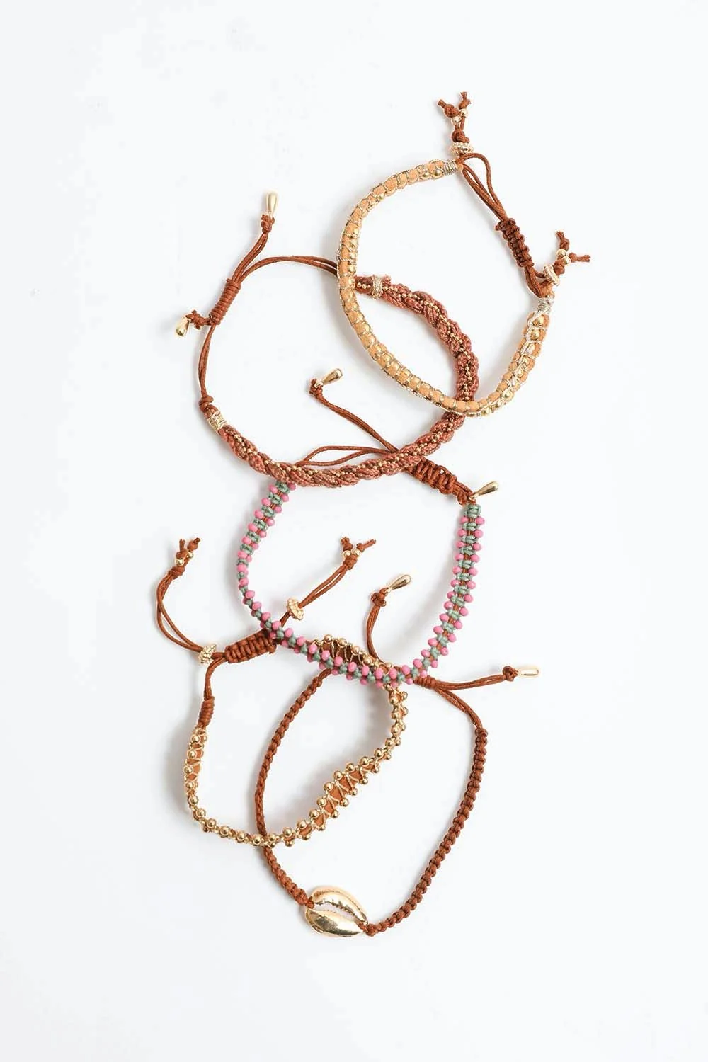 Coastal Woven Bracelet Set - Gold - Image 2