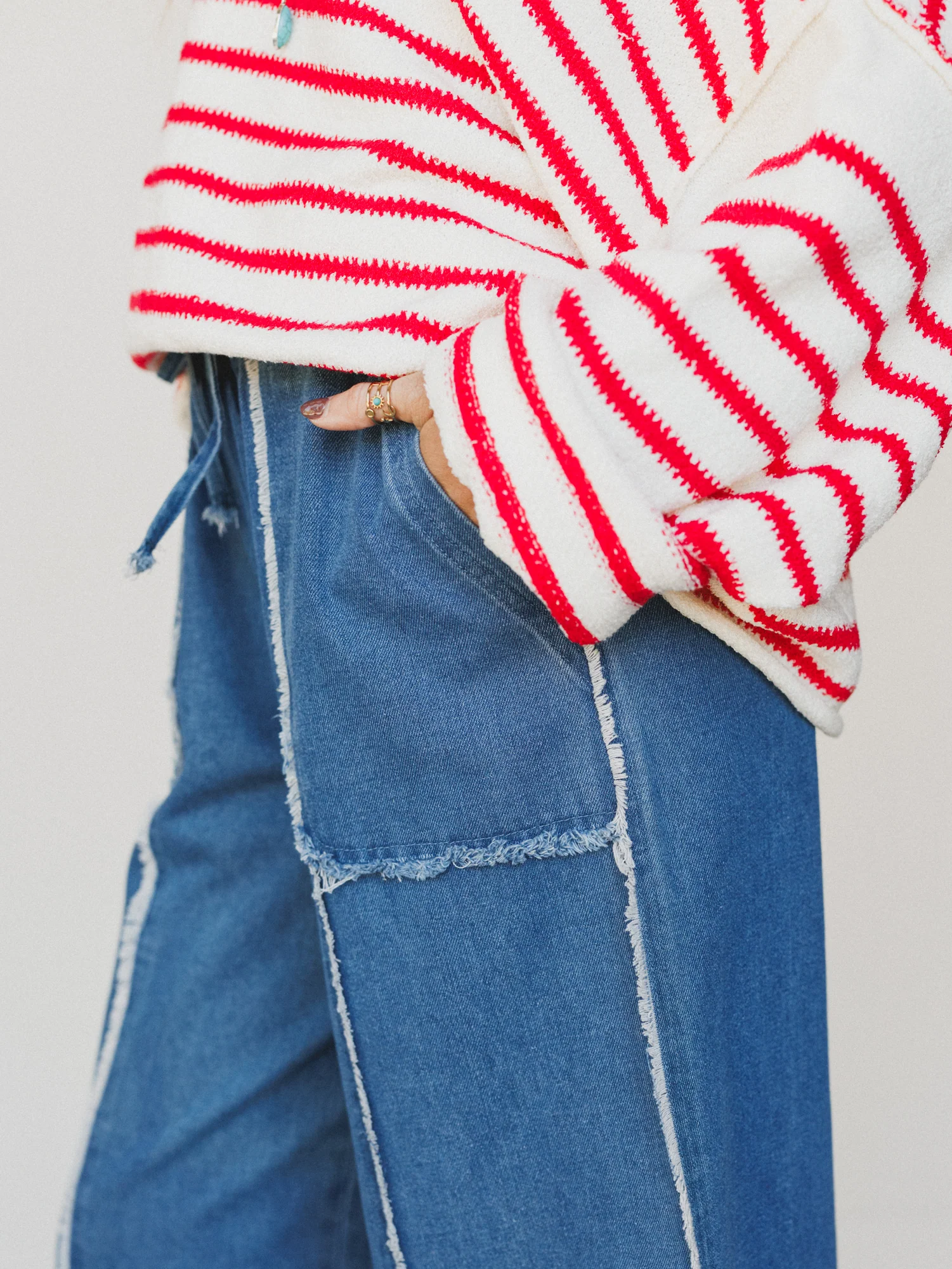 Cozy Blues Denim Pants  - Denim - Image 3