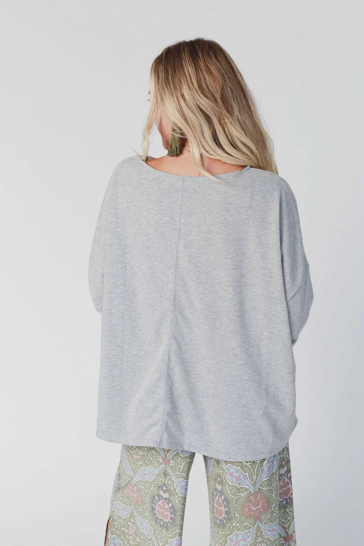 The Nest Cozy Cool Oversized Tee - Heather Gray - Pre Order - Image 6