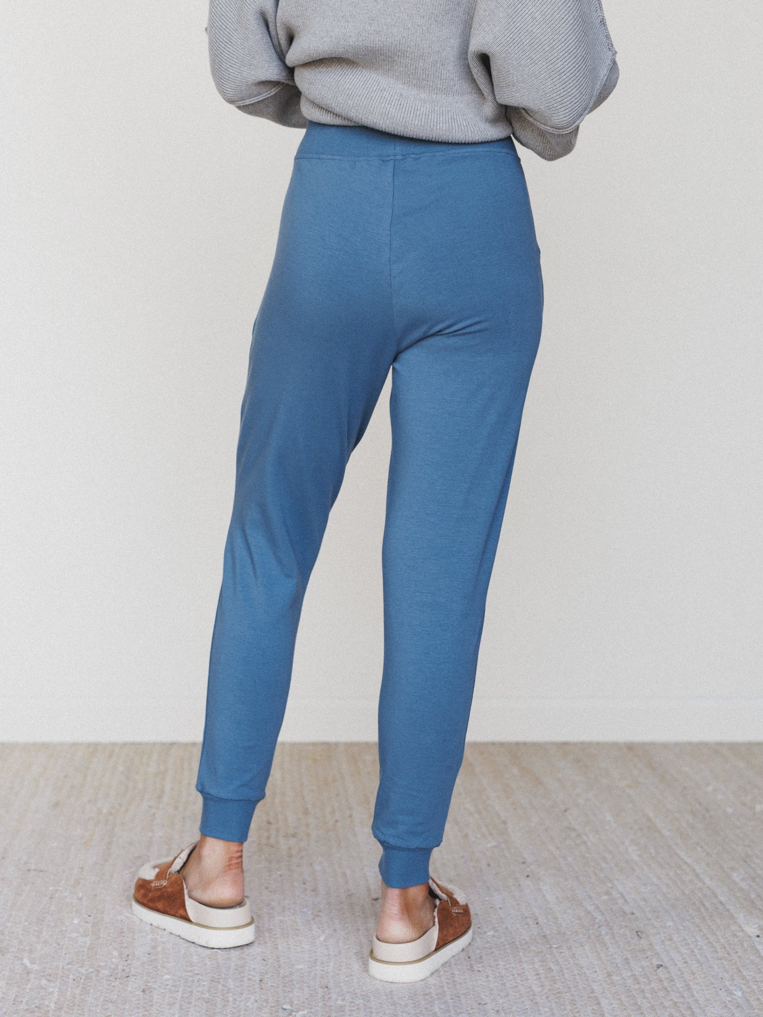Dani Jogger Lounge Pant - Dusty Blue - Image 4