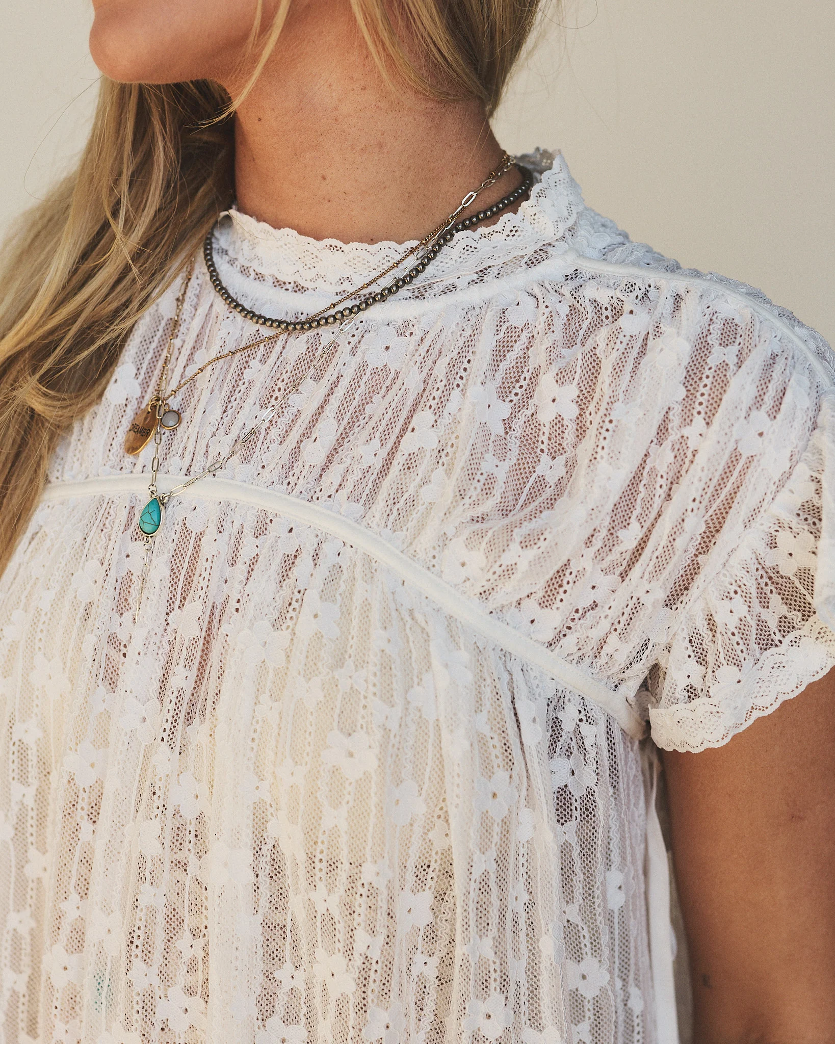 Darling Daydream Top - Off White - Image 5