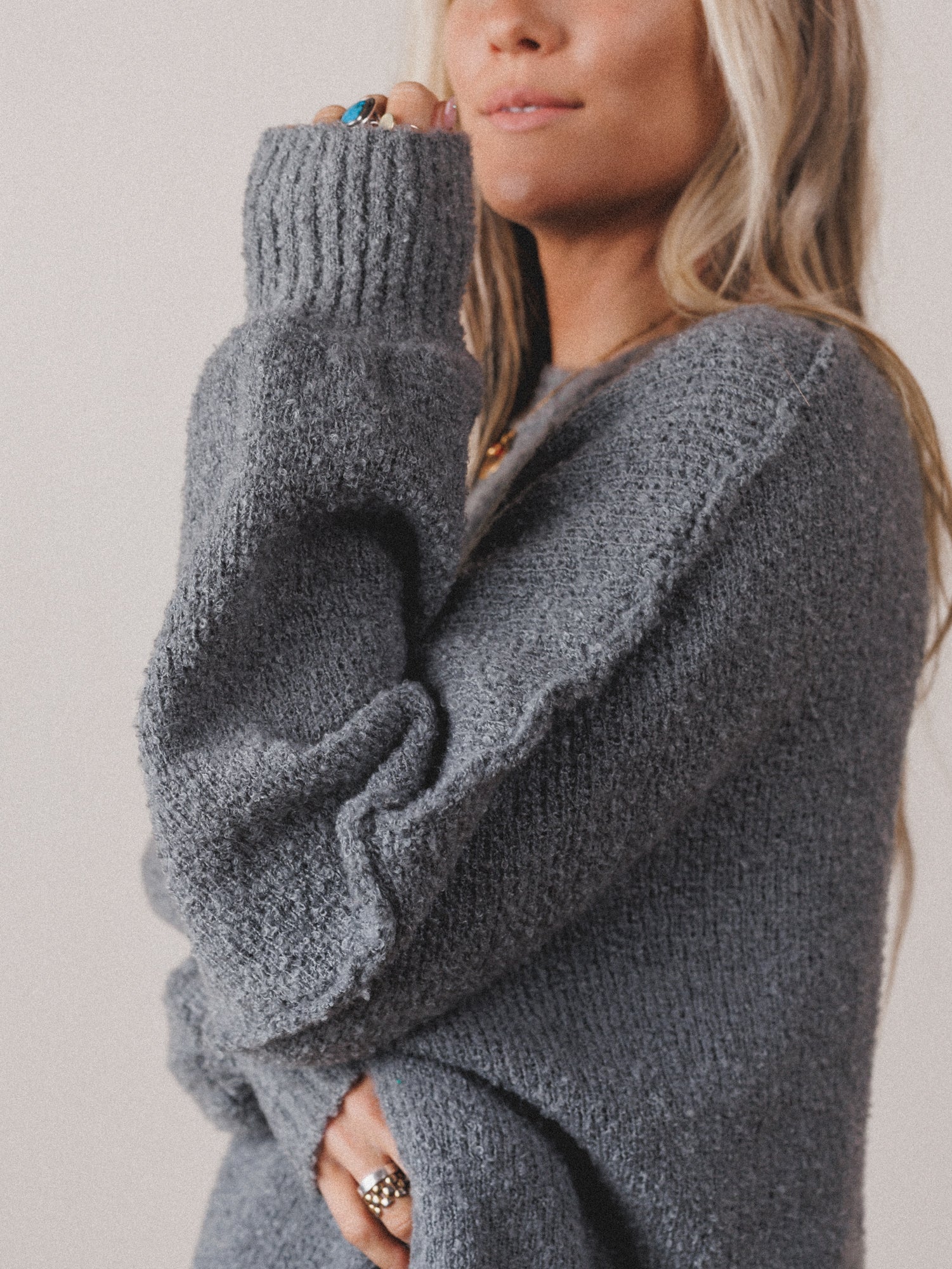 Daylight Dreamer Knit Sweater - Dark Gray - Image 2