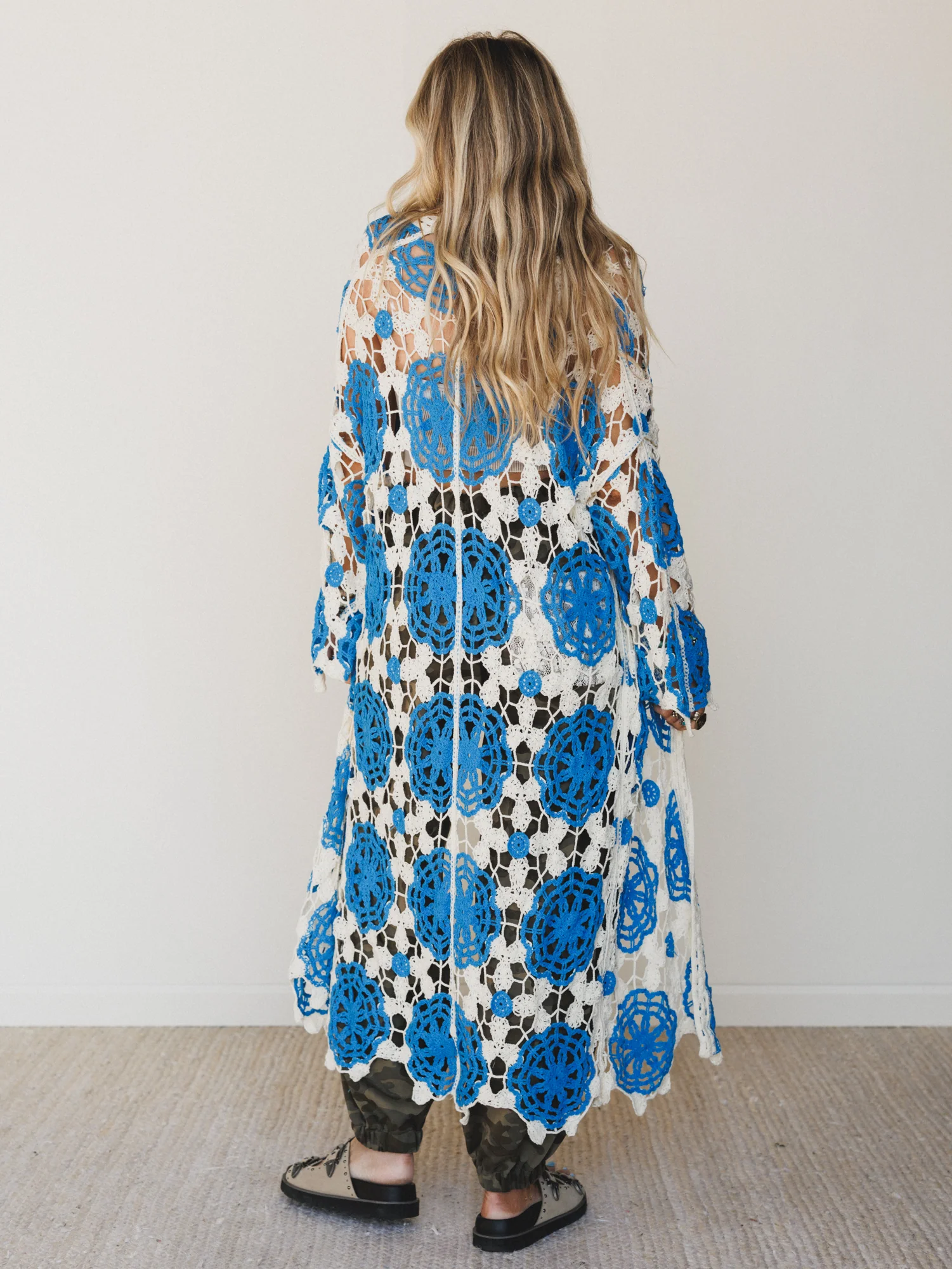 Dazzling Light Duster Kimono - Blue Multi - Image 4