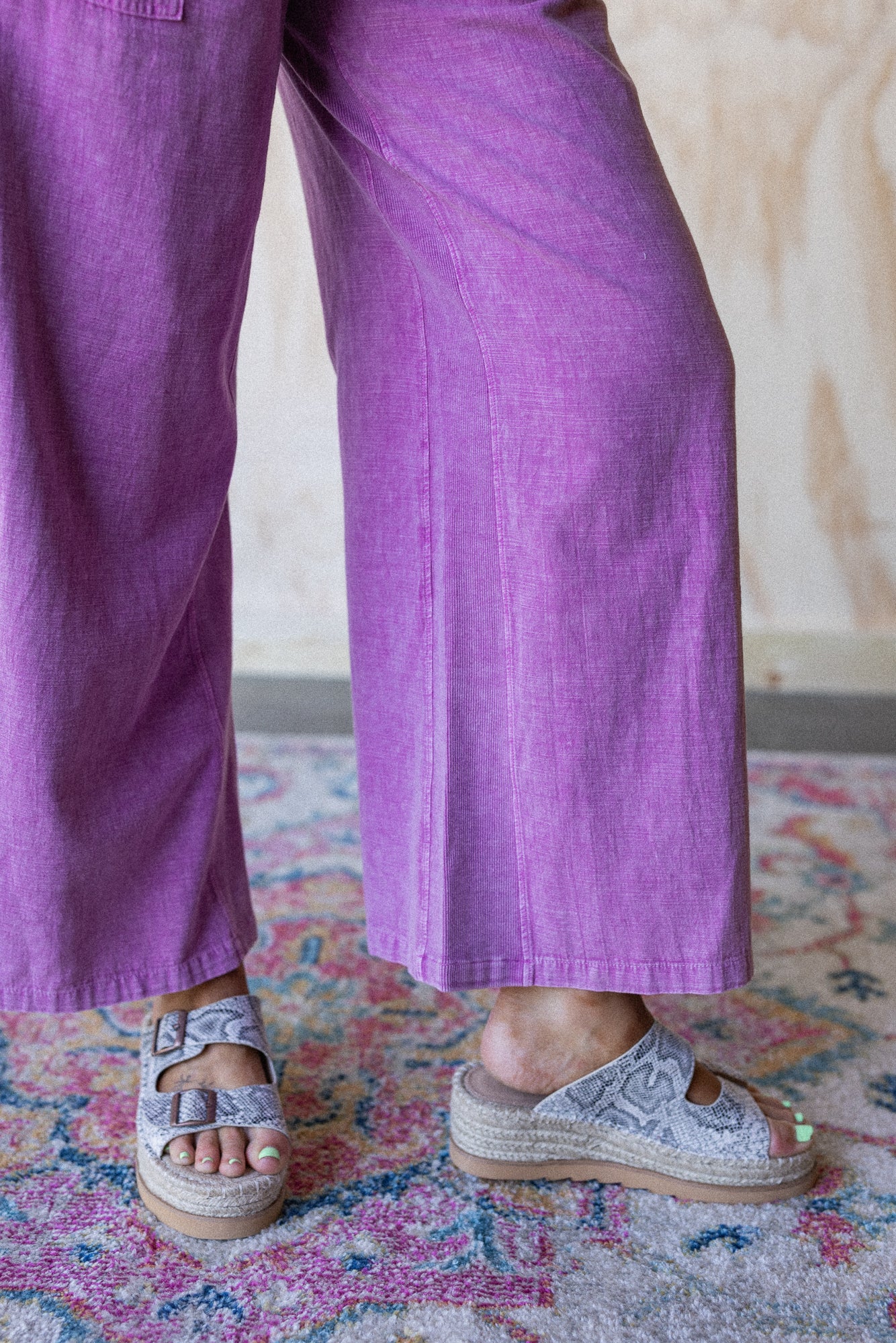 Dream Awake Wide Leg Pants - Pink - Image 3