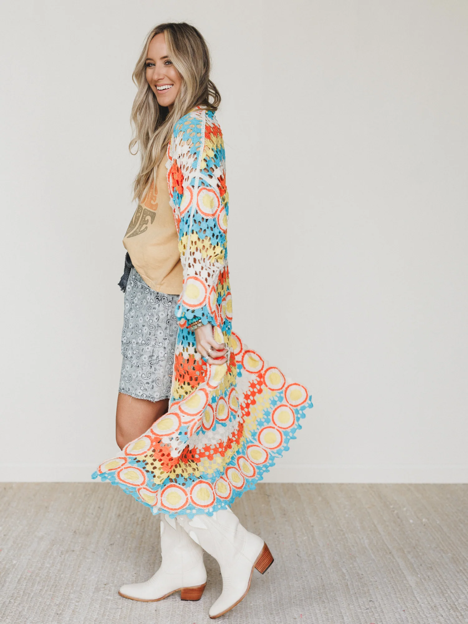 Dream Side Cardigan - Orange Multi - Image 5