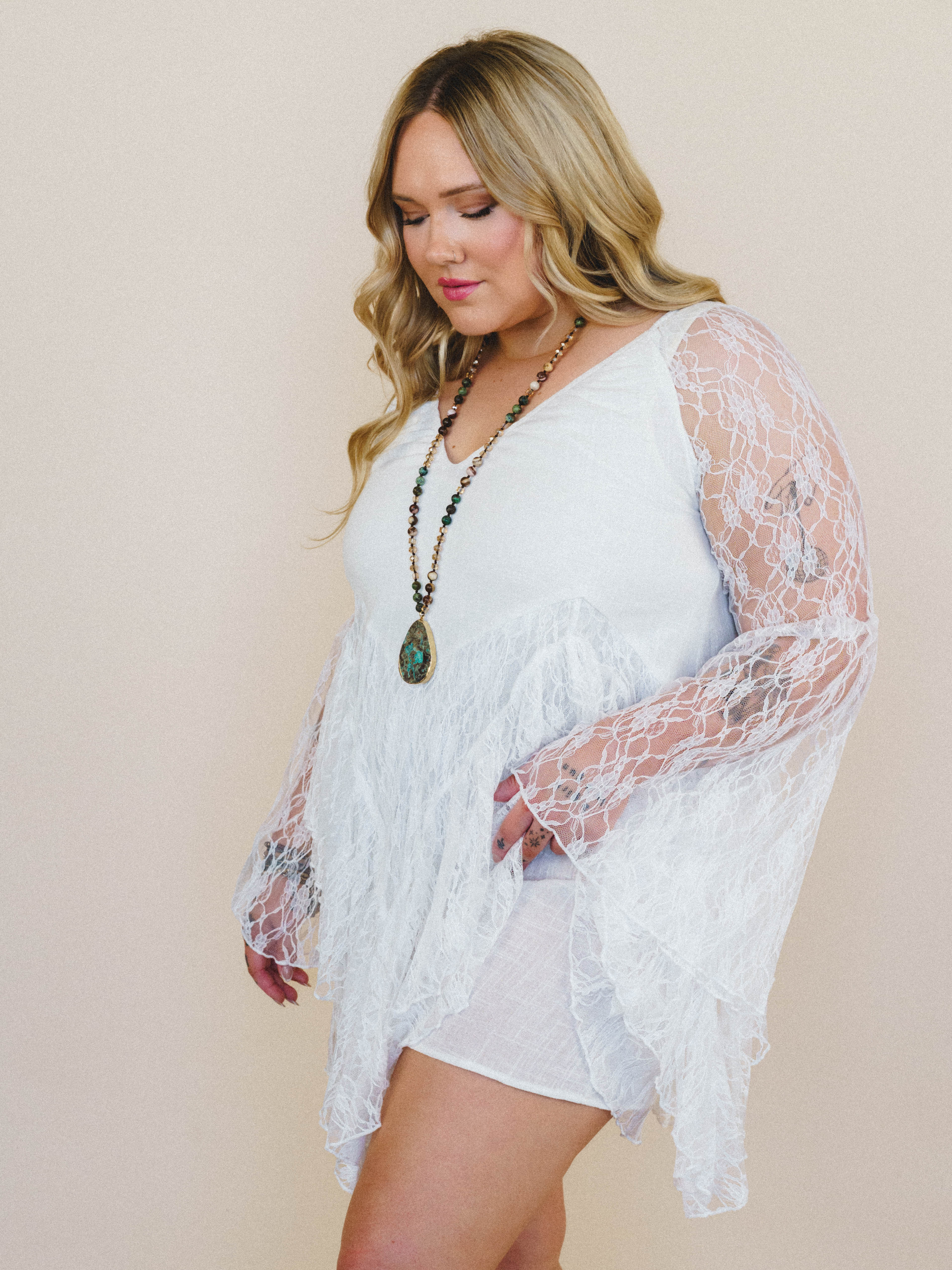 Dreamy Darlin' Dress - Cream - Image 4