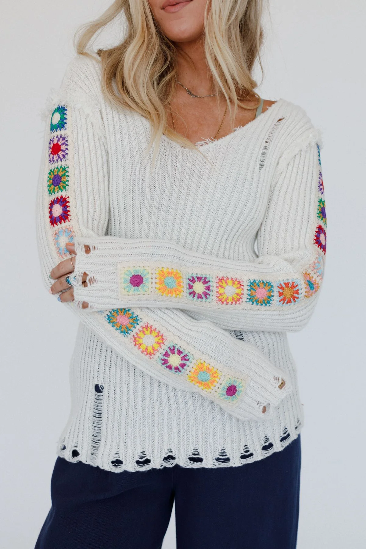 Earth Angel Sweater Top - Cream - Image 4