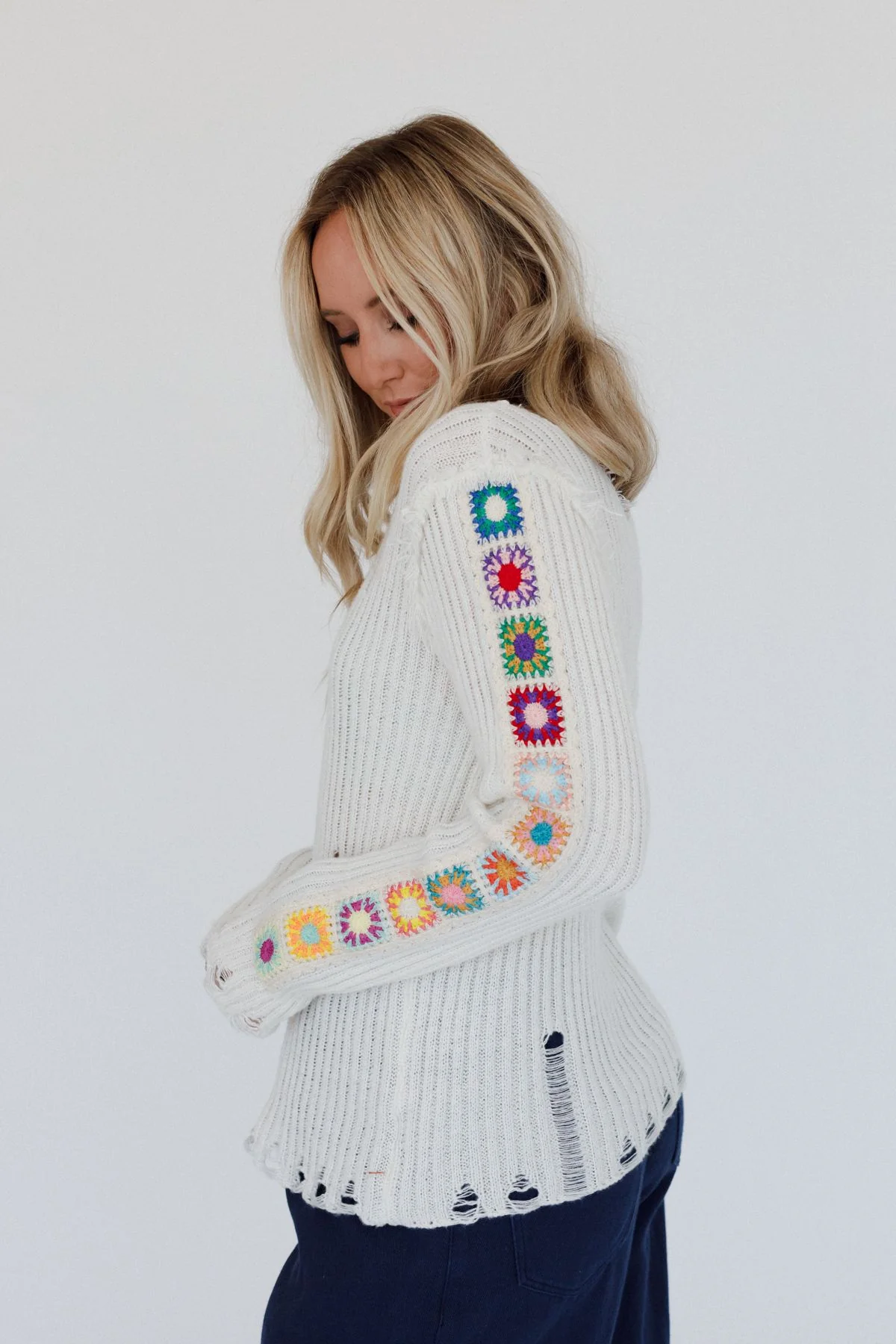 Earth Angel Sweater Top - Cream - Image 5