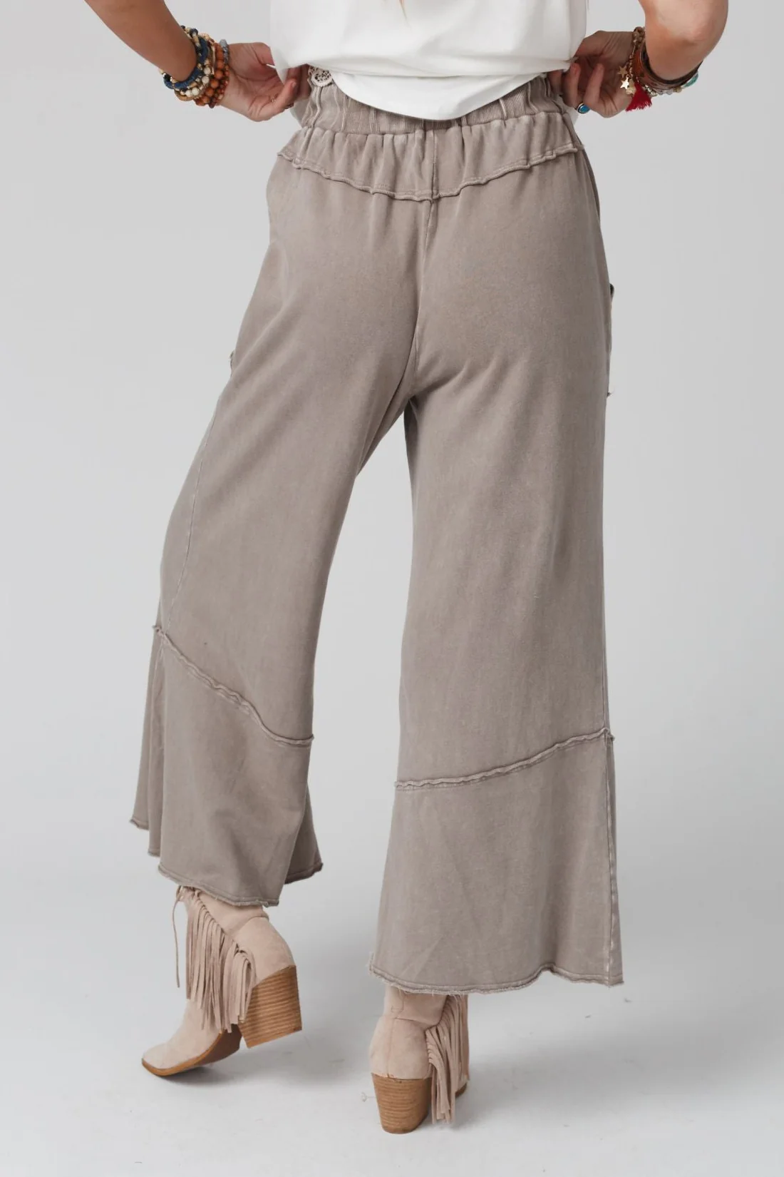 Feeling Good Wide Leg Pant - Taupe - Image 4