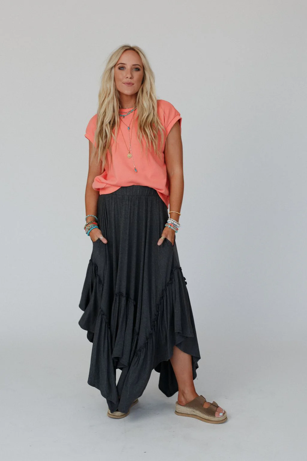 The Nest Forever Beauty Maxi Skirt - Charcoal - Image 5