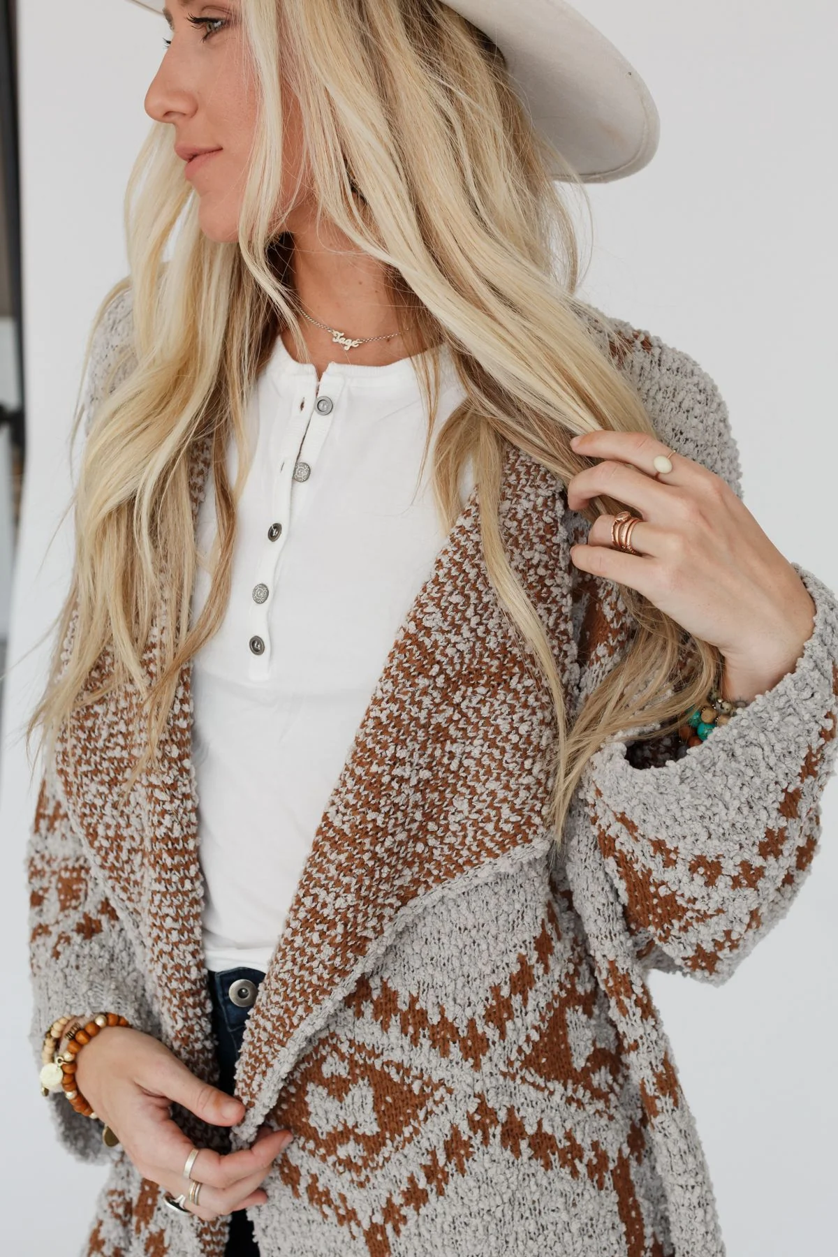 Free to Roam Cardigan - Gray - Image 8
