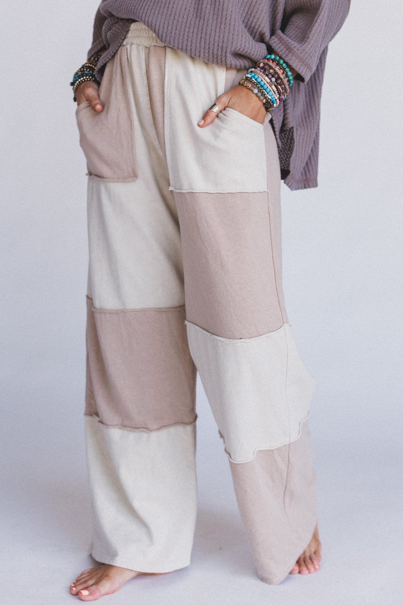 Go Your Way Wide Leg Pants - Natural - Image 3