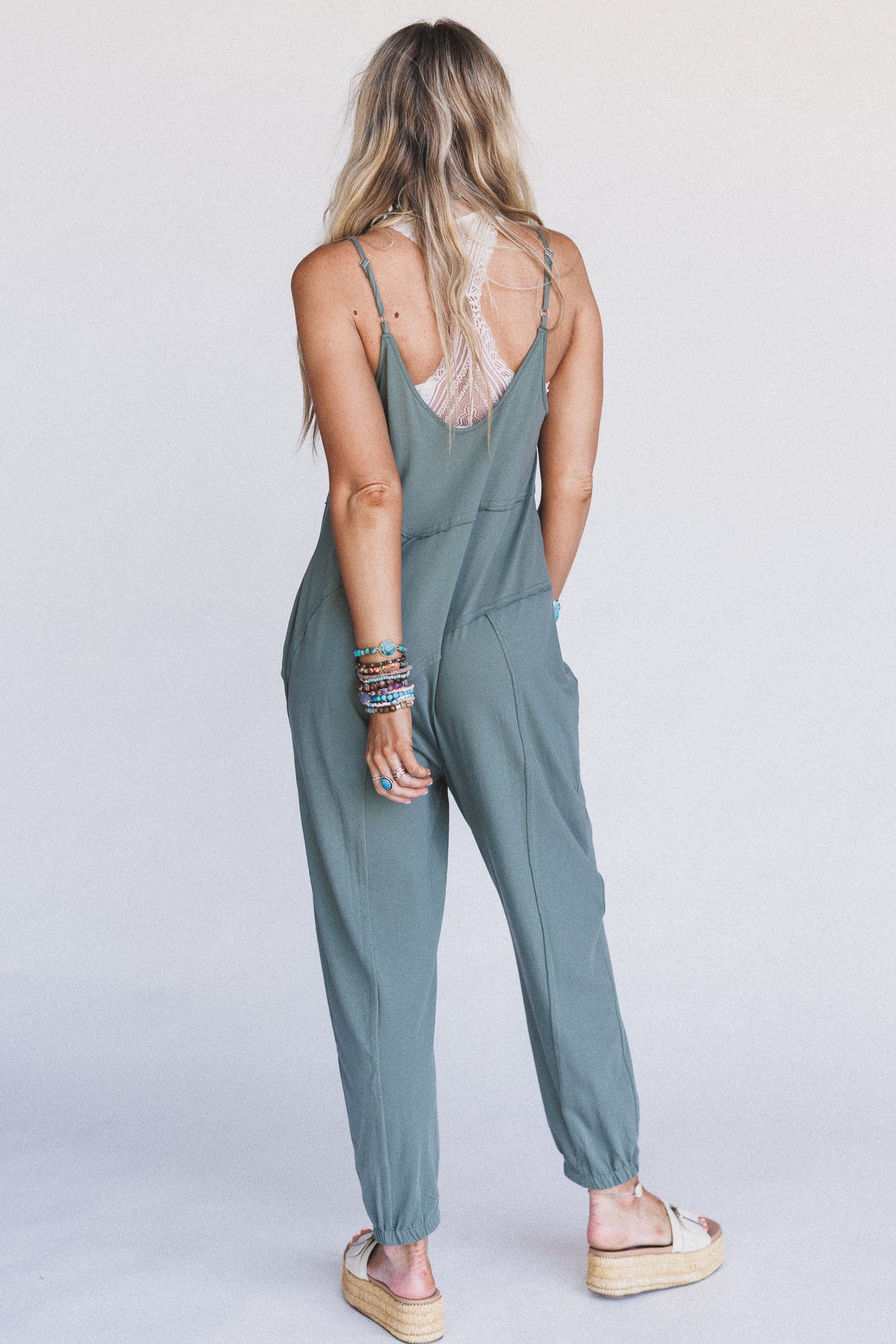 Going Somewhere Jumpsuit - Olive - Image 5