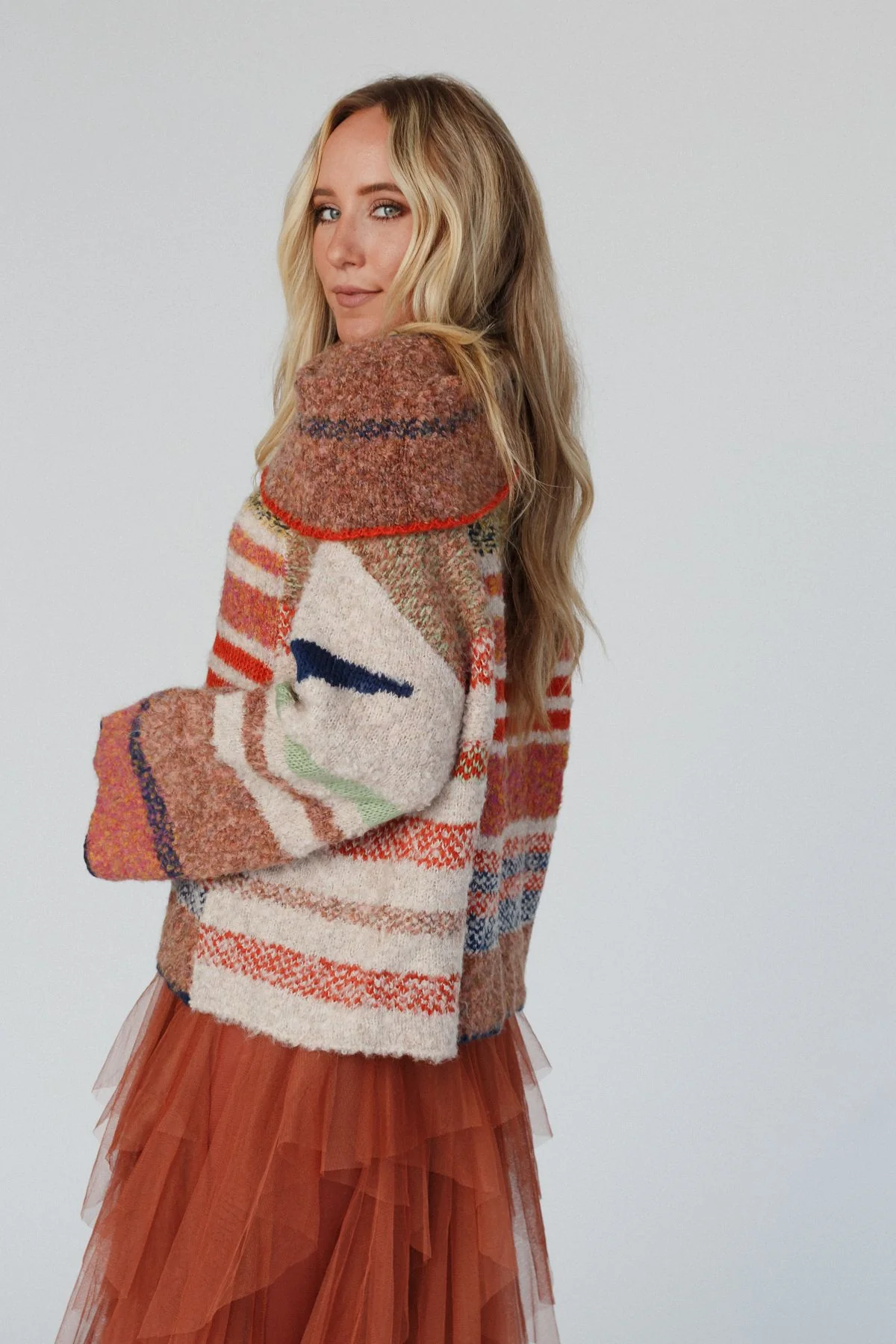Got To Be Me Striped Sweater - Rust - Image 9