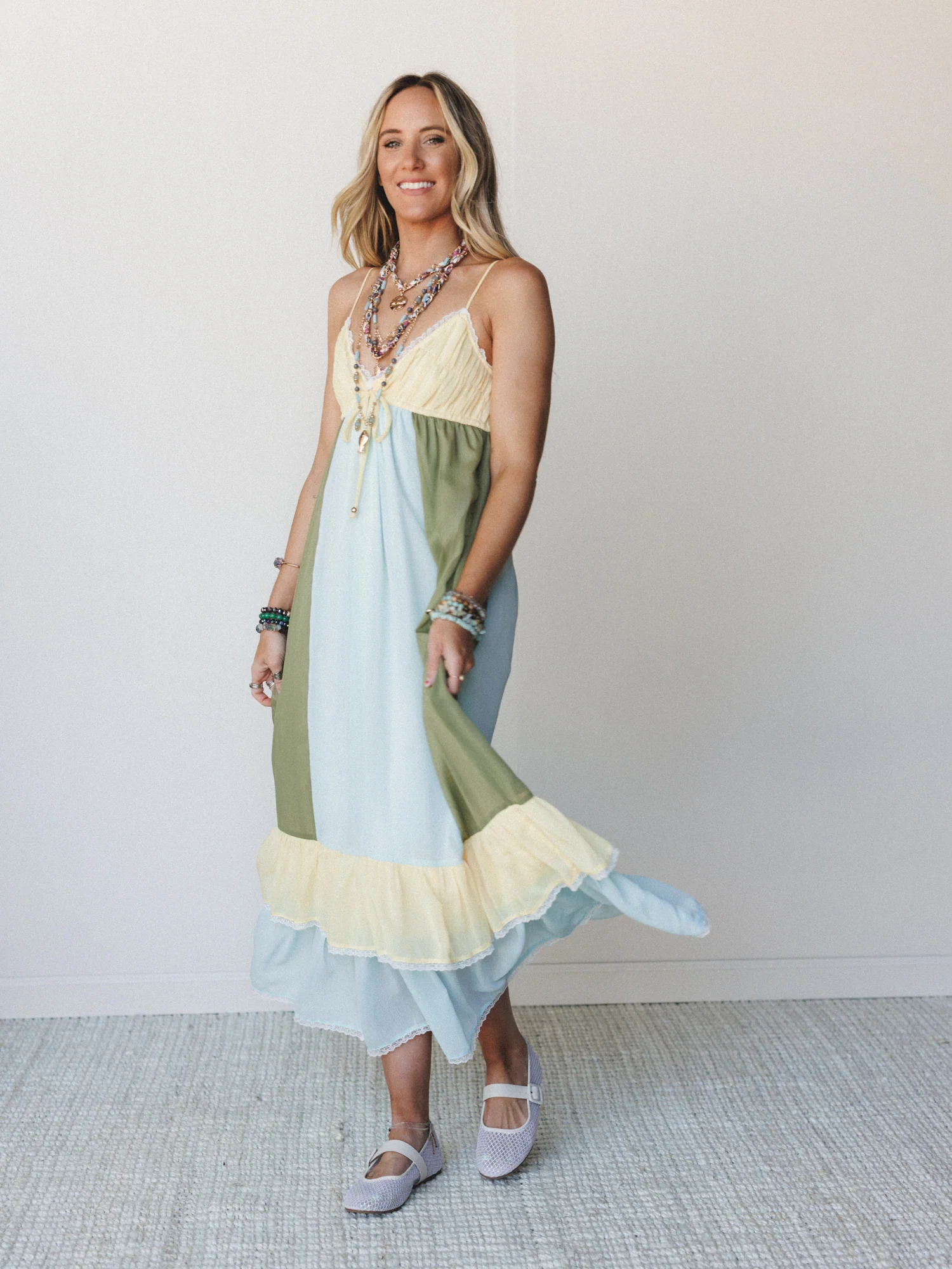 Heart at Sea Dress - Light Blue - Image 4