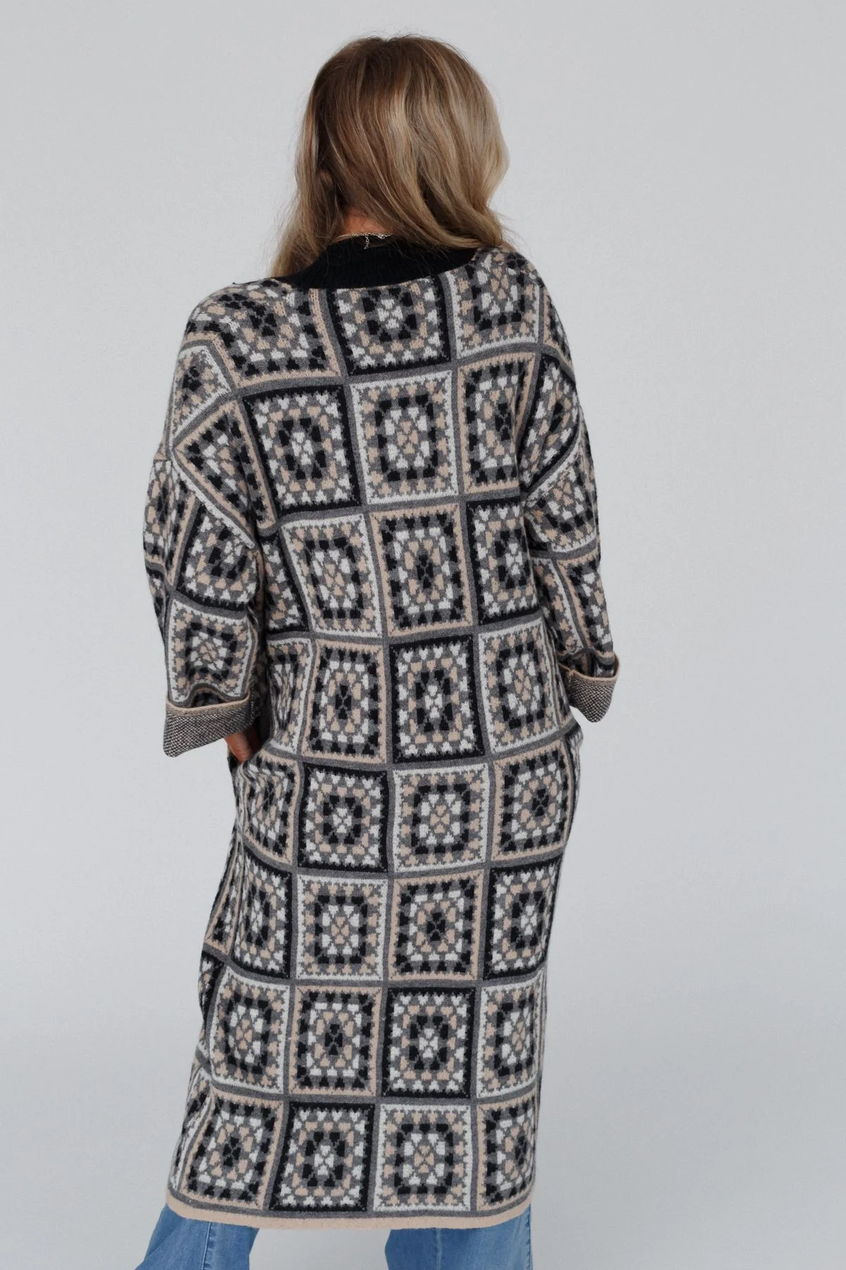 Heirloom Blooms Duster Cardigan - Black - Image 5