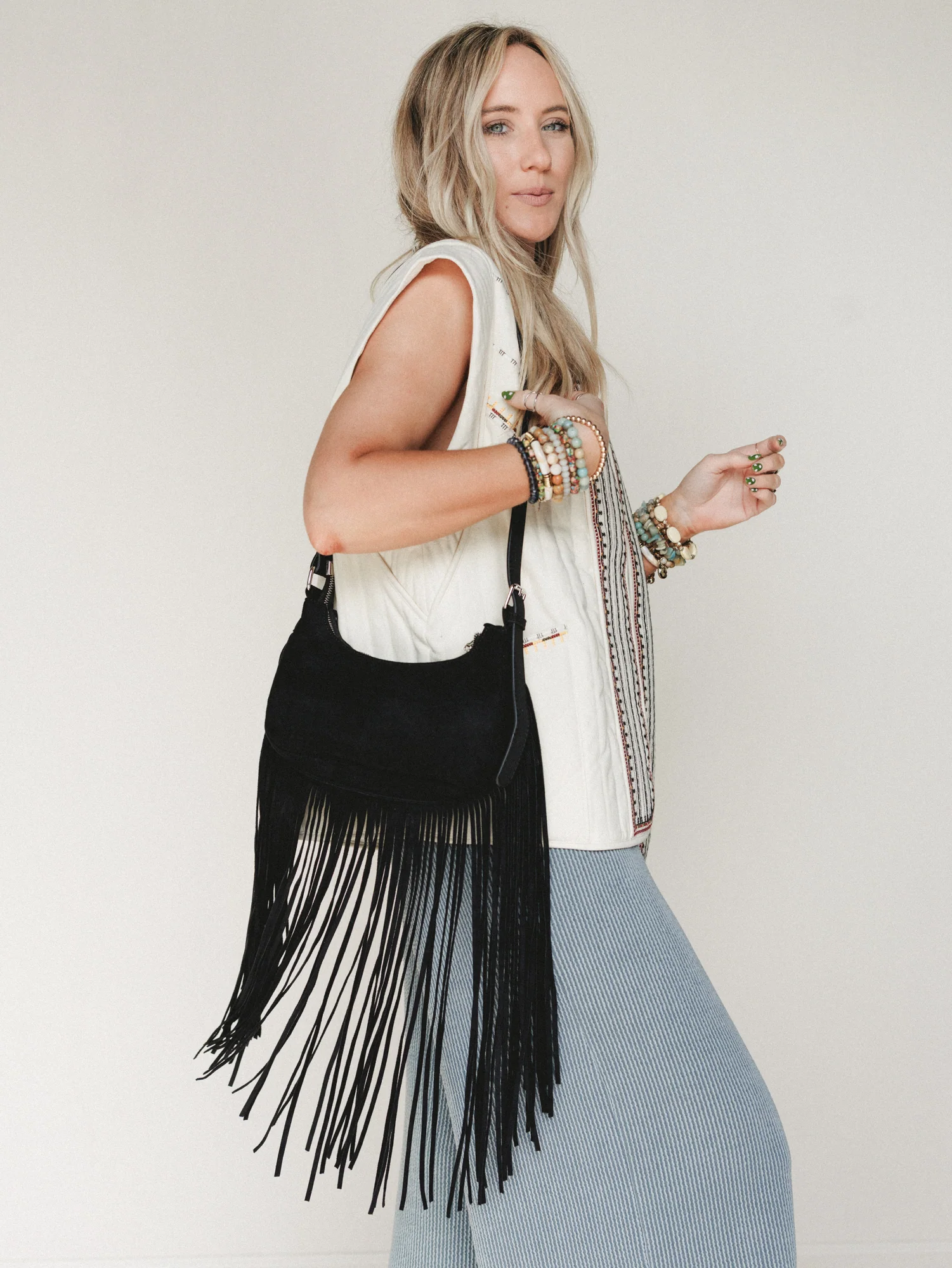 High West Fringe Bag - Black