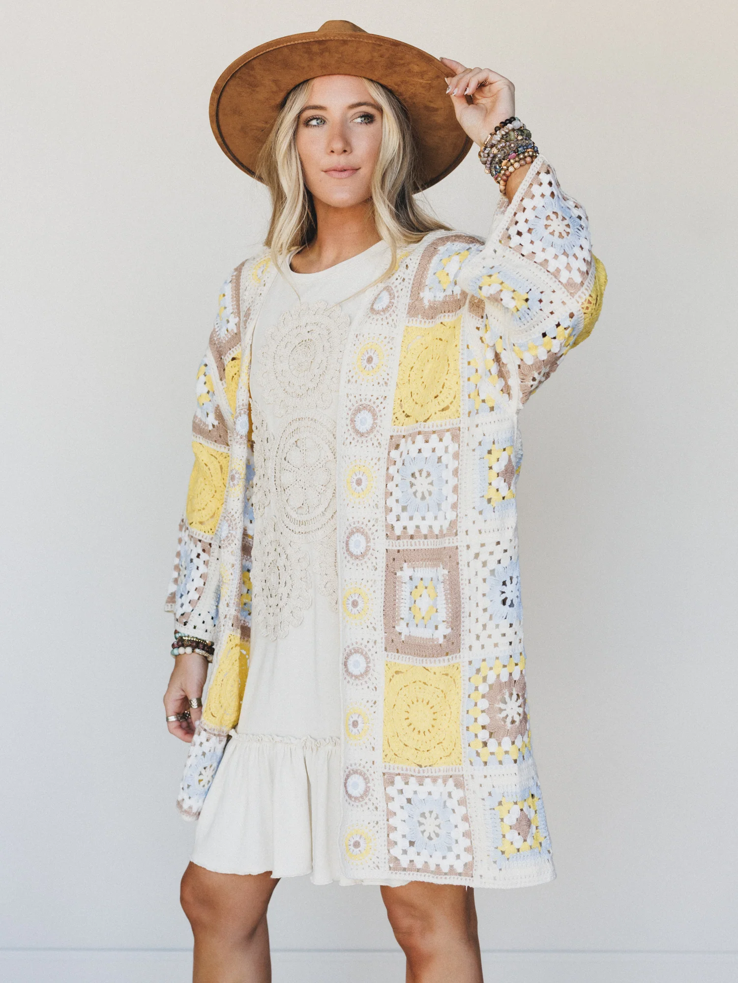 Holiday Journey Cardigan - Yellow Multi - Image 3