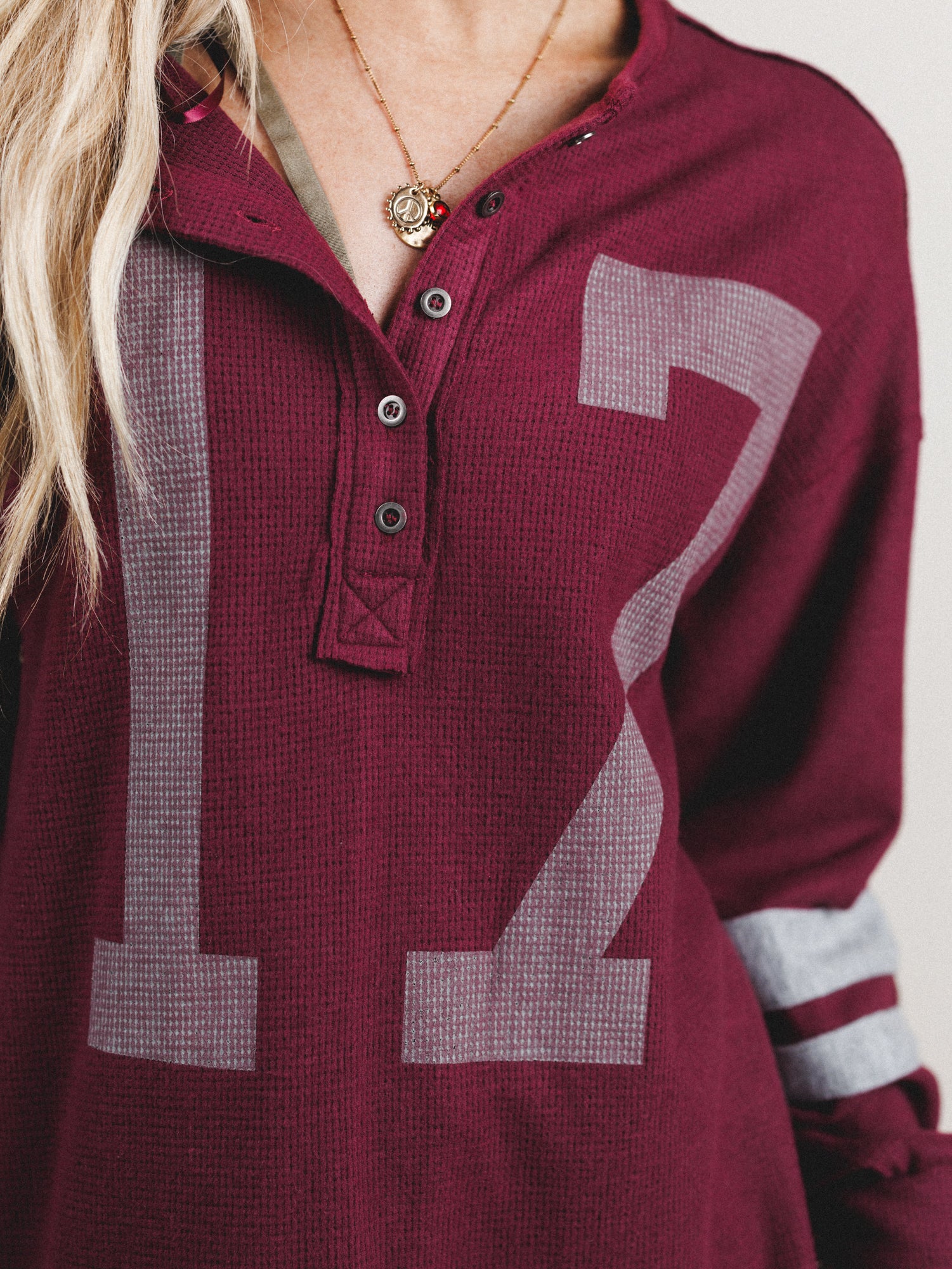 Home Team Long Sleeve Top - Burgundy - Image 2