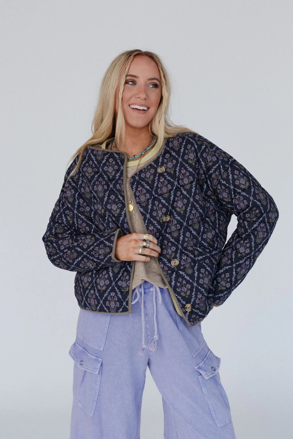 Homestead Hug Floral Jacket - Blue - Image 5