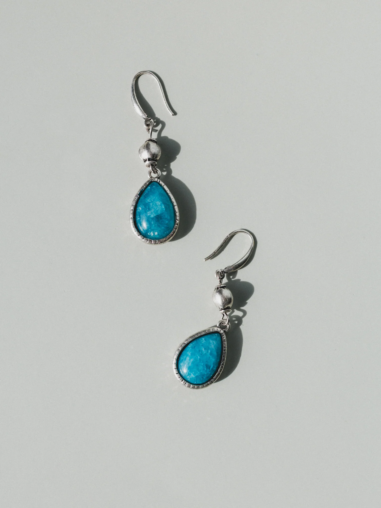 Ibiza Moon Teardrop Earrings - Turquoise - Image 4