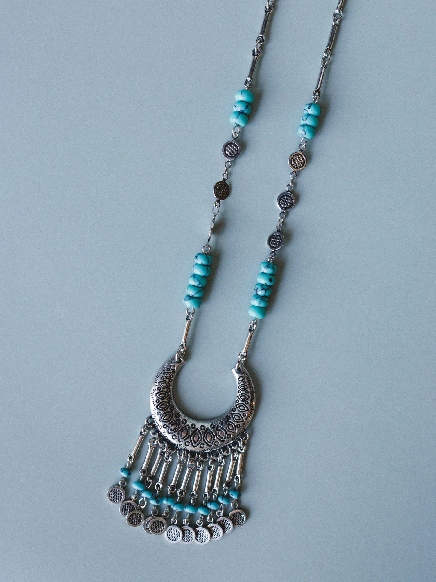 Jamie Long Pendant Necklace - Turquoise - Image 4