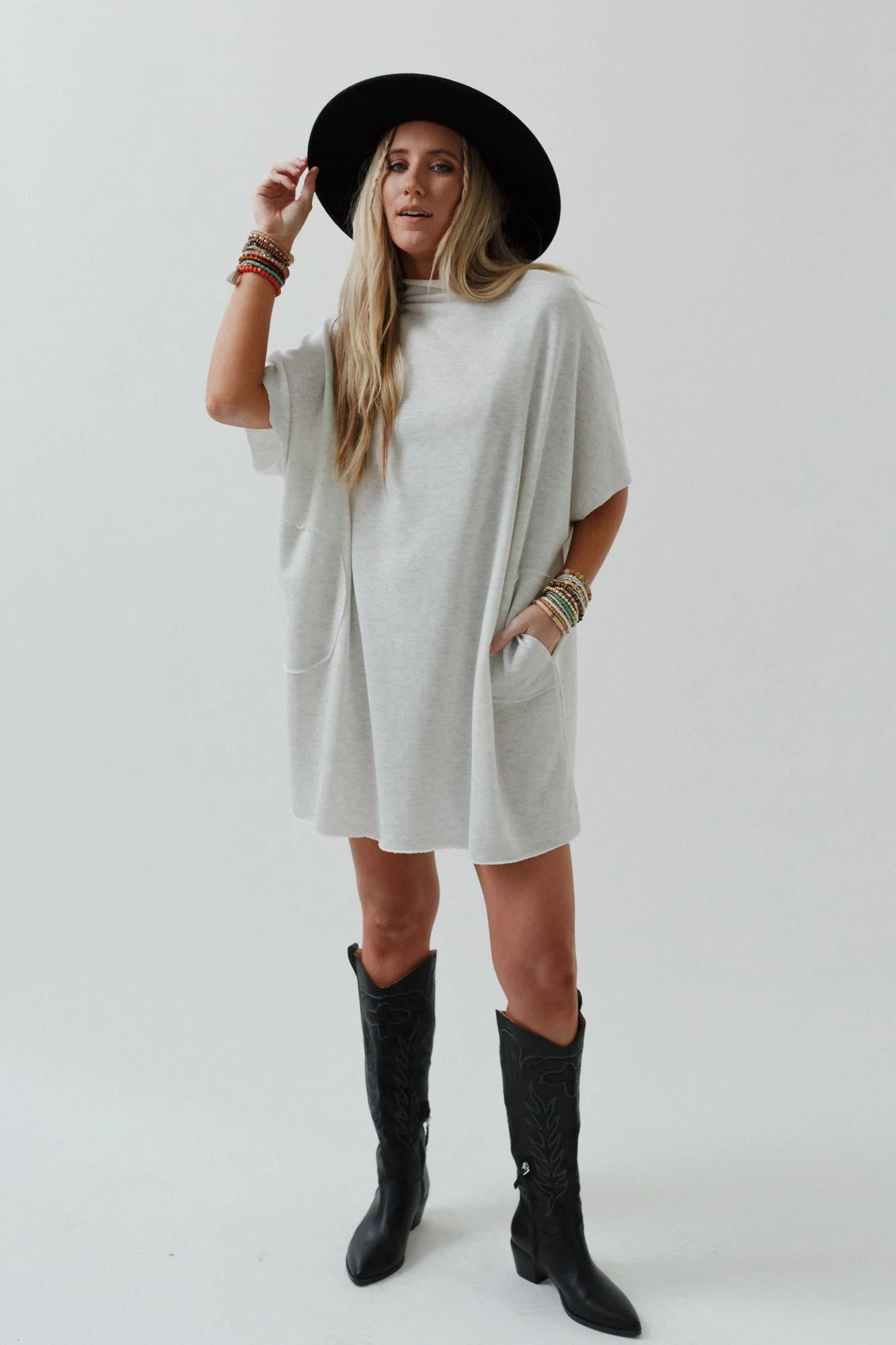 The Nest Laid Back Luxe Dress - Light Heather Gray - Image 8