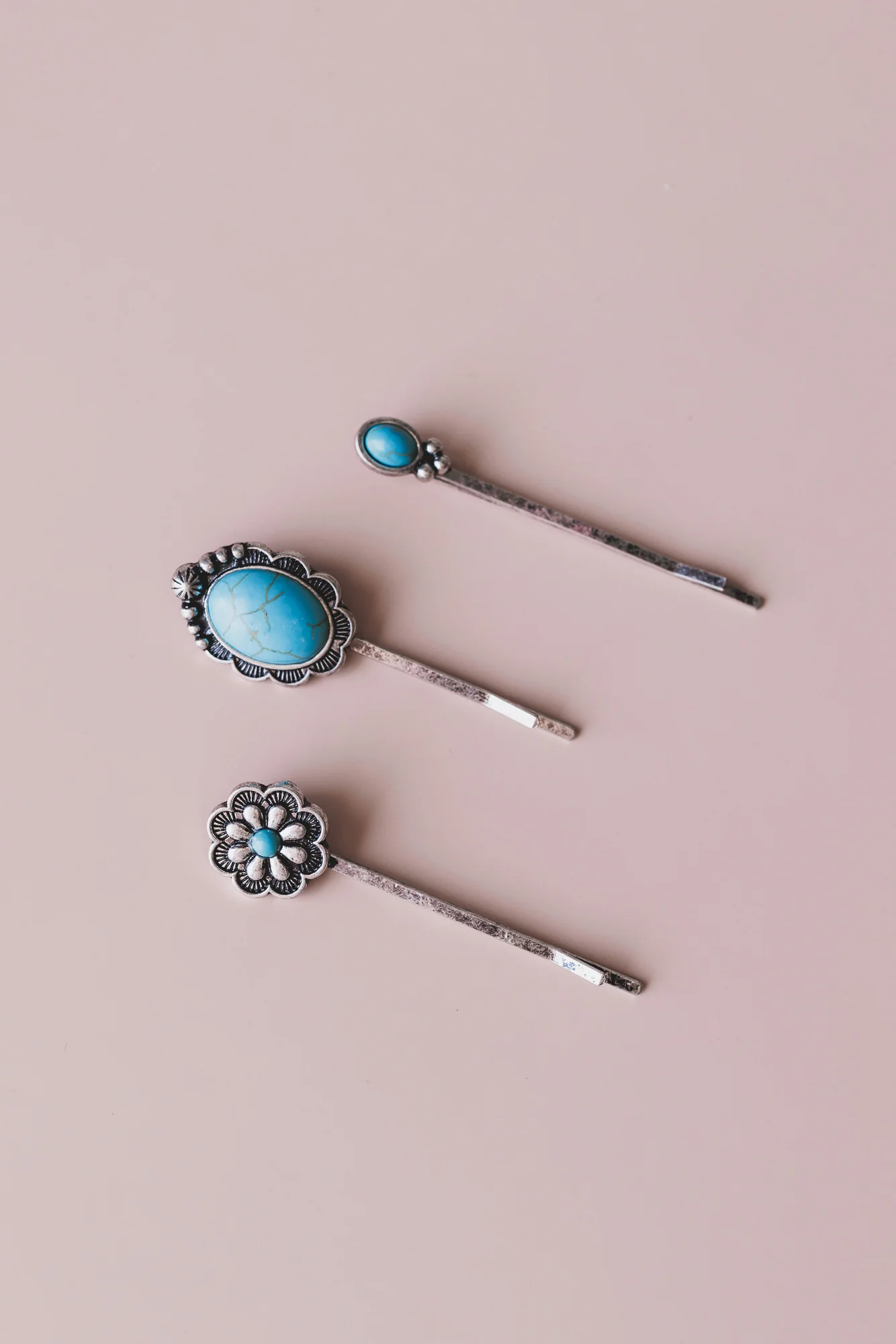 Linger Longer Hair Pin Set - Turquoise - Image 3