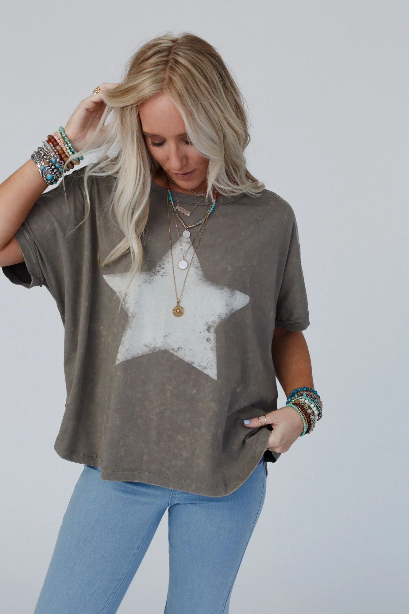 Lone Star Statement Top - Olive - Image 2