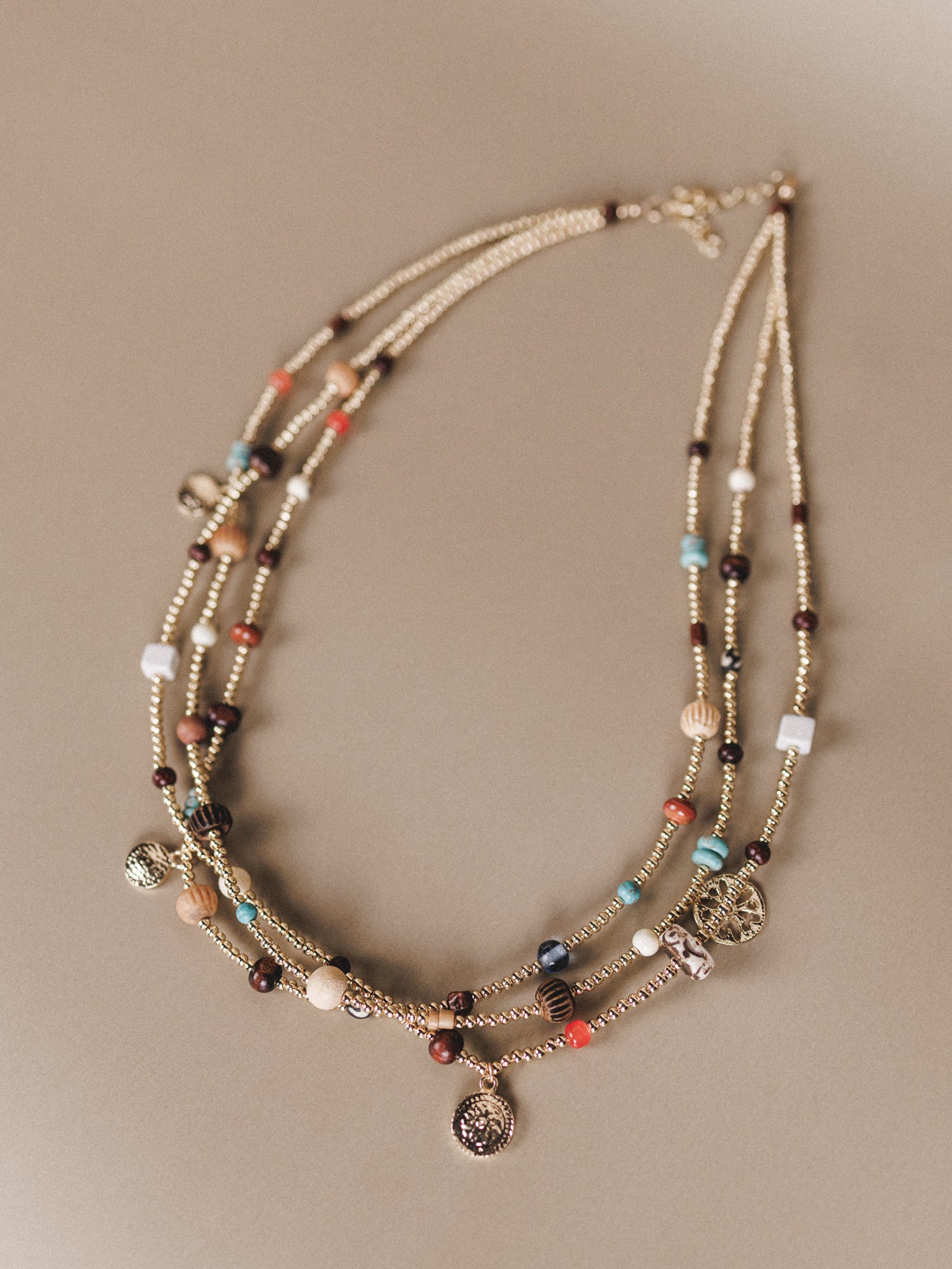 Lost And Found Layered Necklace - Gold Multi - Image 5
