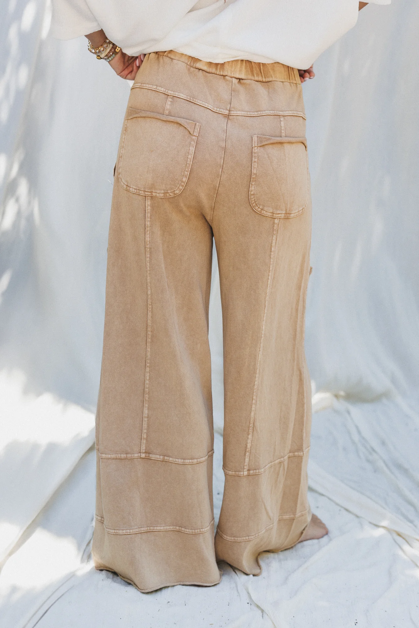 Lucky One Wide Leg Pant - Camel - Image 4