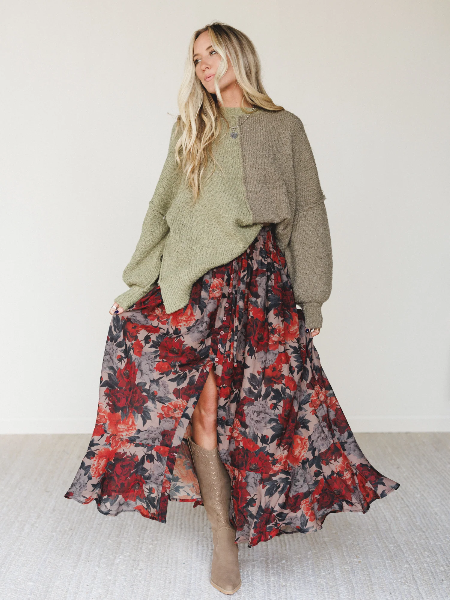 Lunar Bloom Skirt - Natural - Image 7