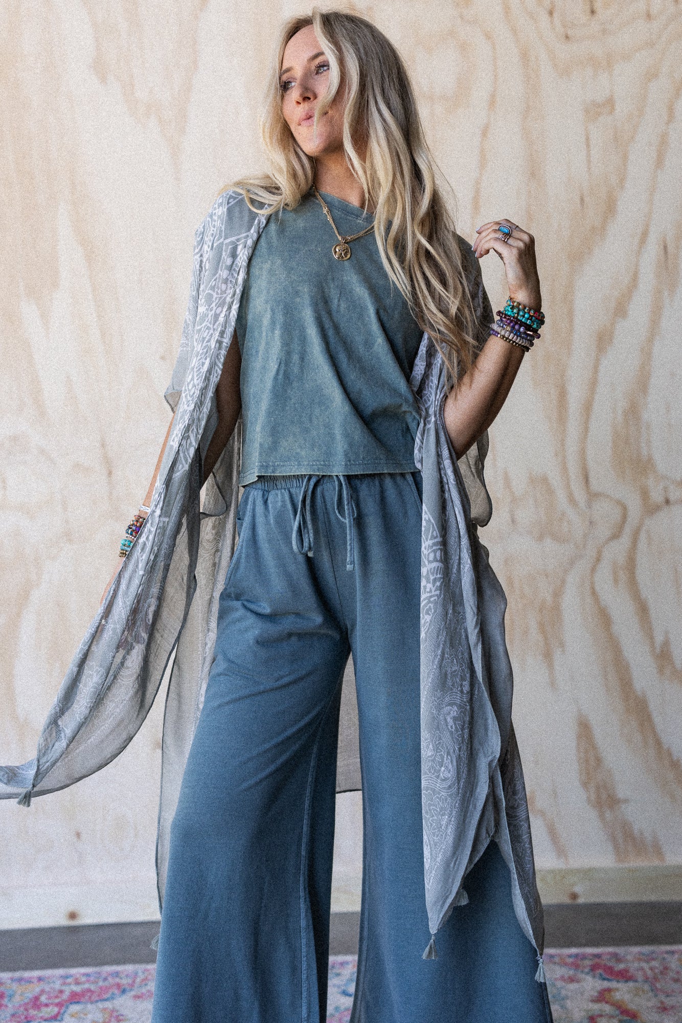 Mandala Tassel Kimono - Olive - Image 5