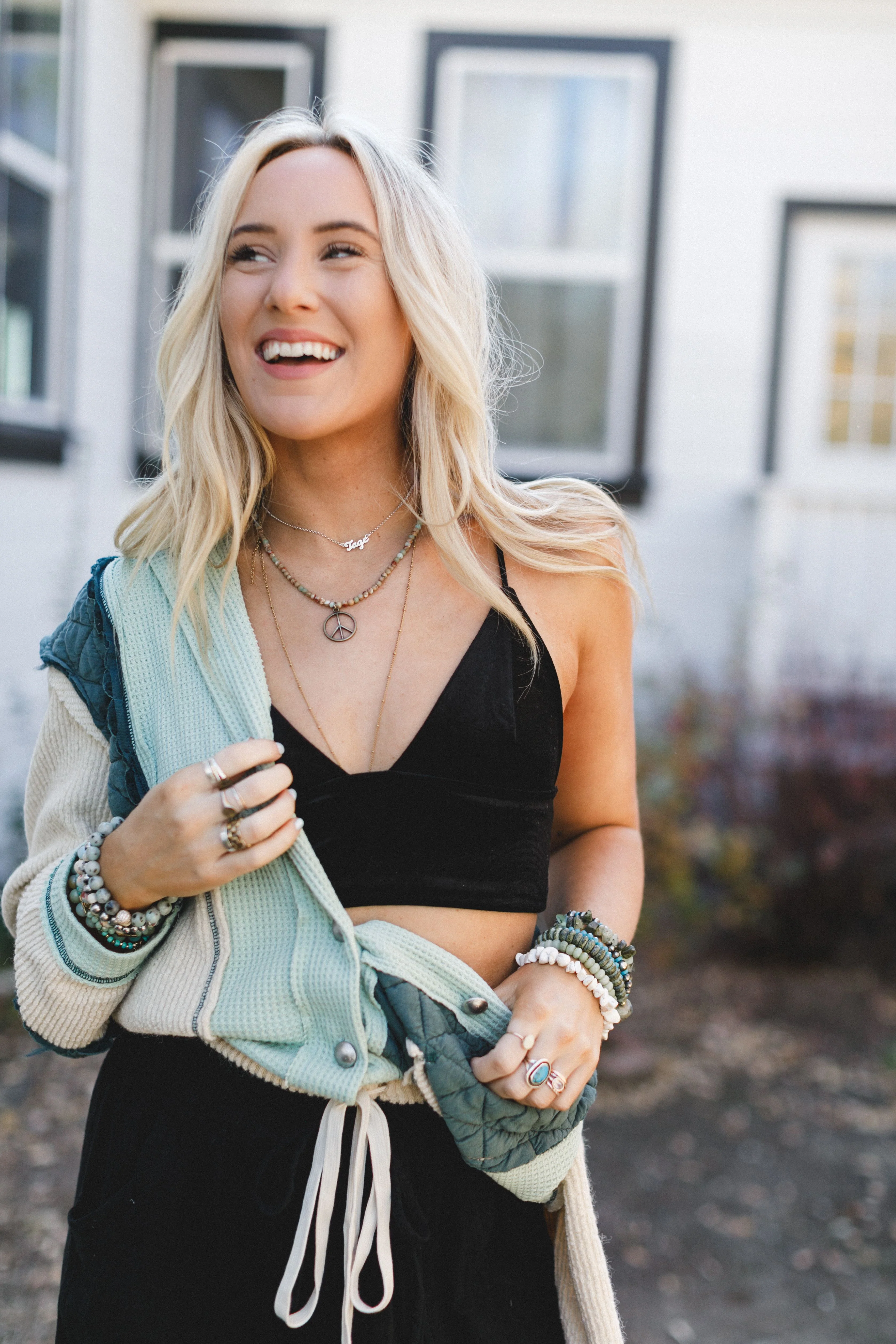 Mod Velvet Bralette - Black