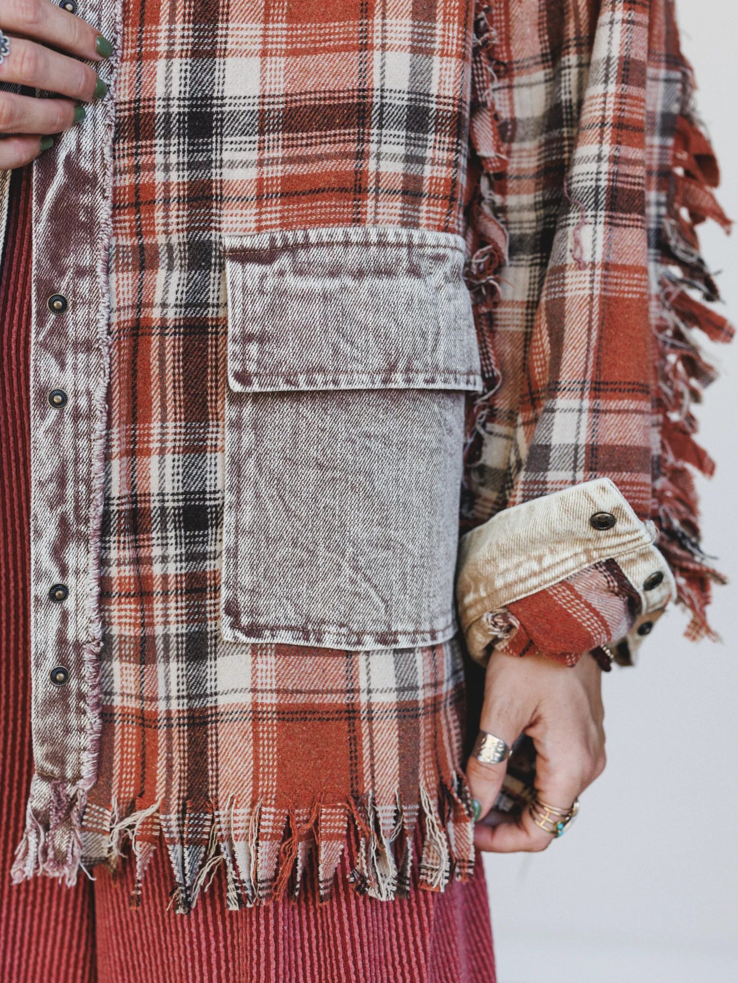 Moonlit Plaid Top - Brown - Image 4