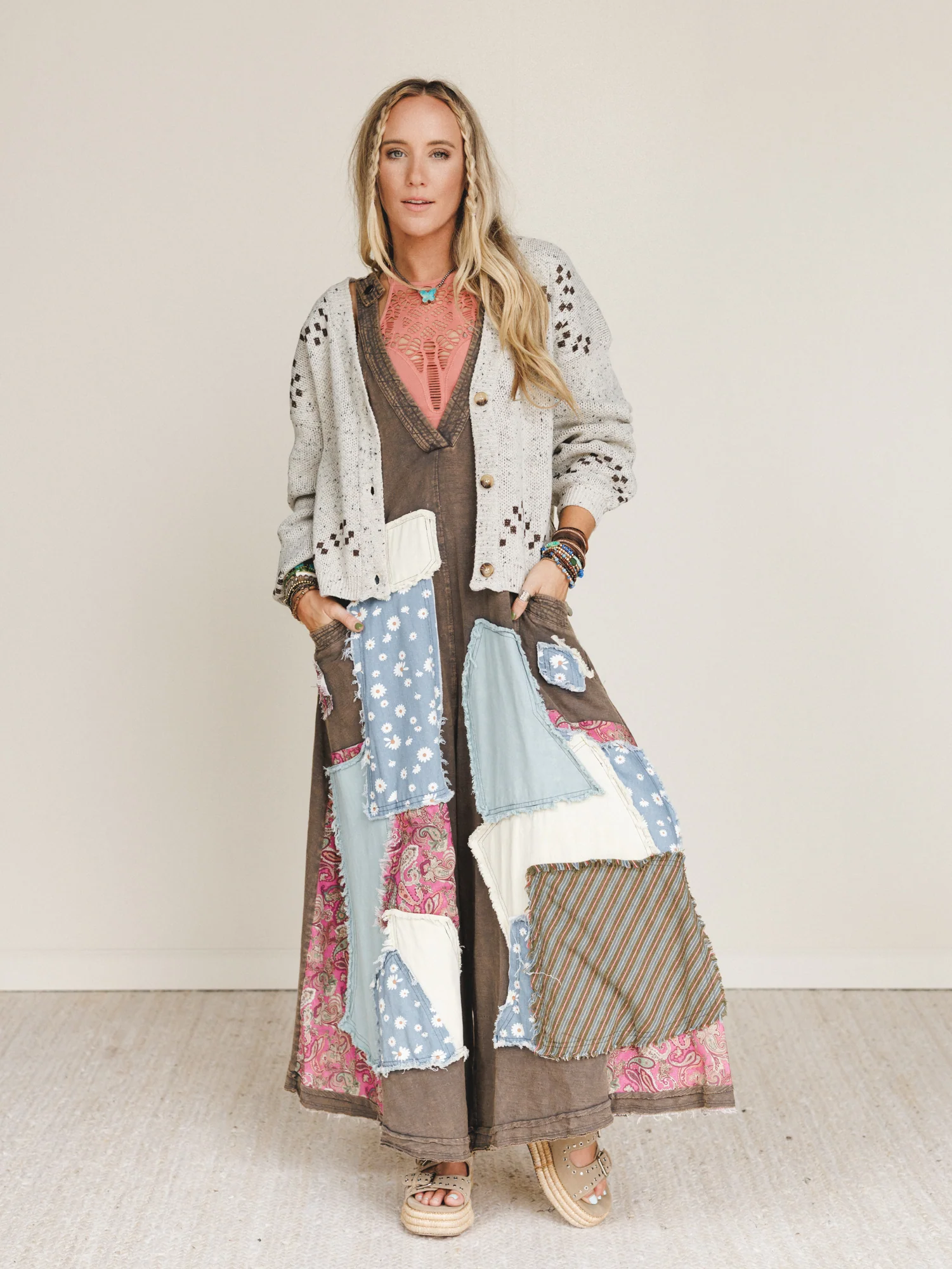 Mountain Views Cardigan - Oatmeal - Image 6