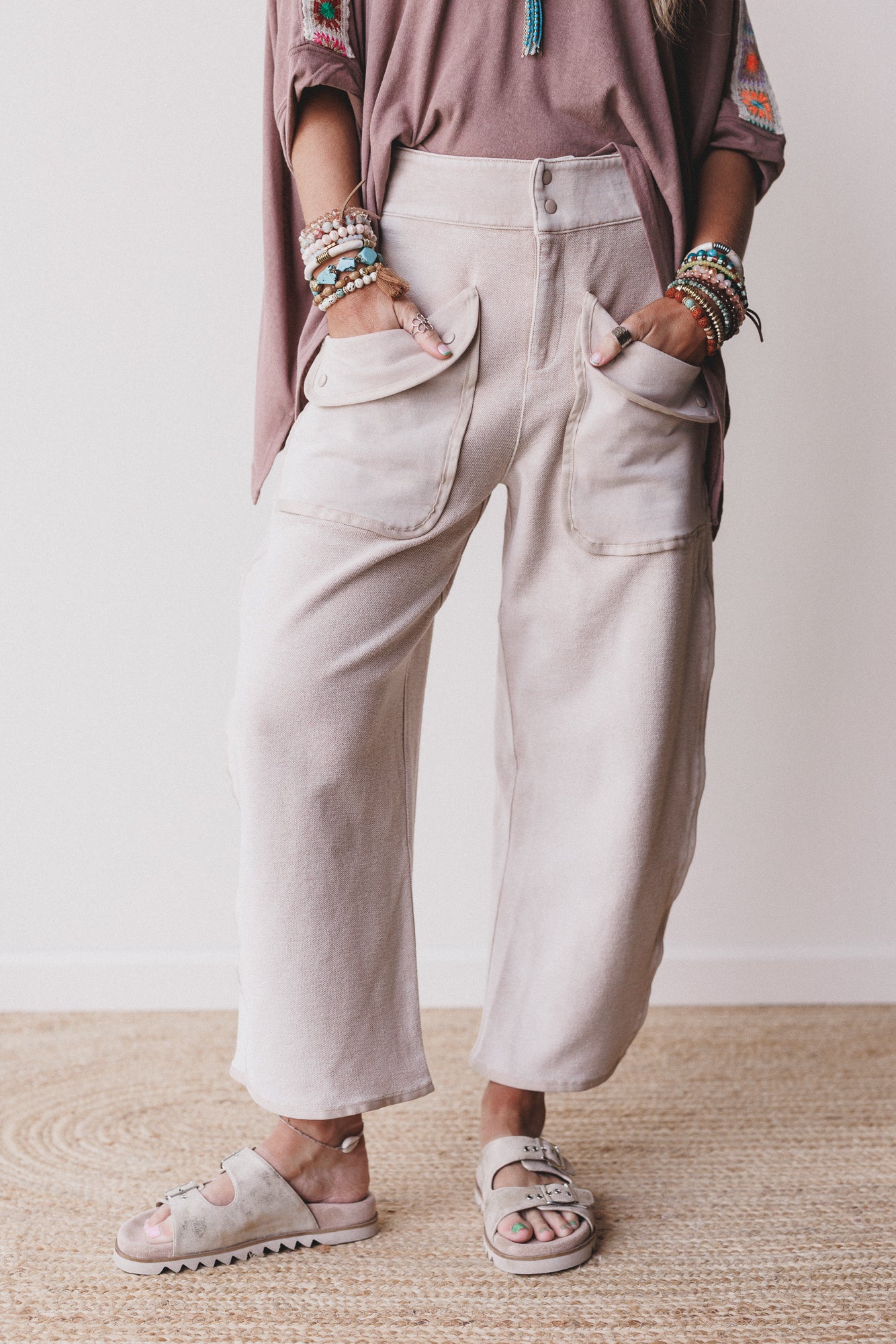 Nothing Less Barrel Pants - Sand - Image 4