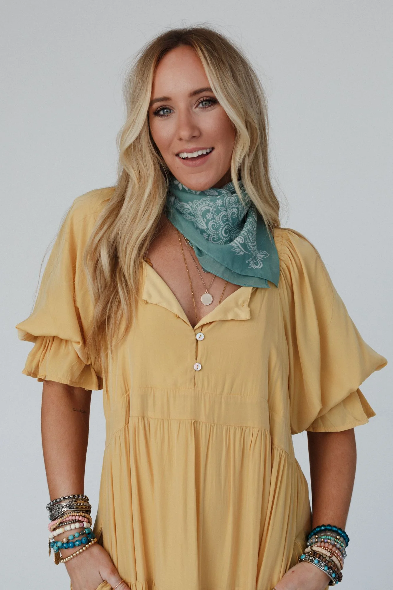 Paisley Meadow Bandana - Sage - Image 3