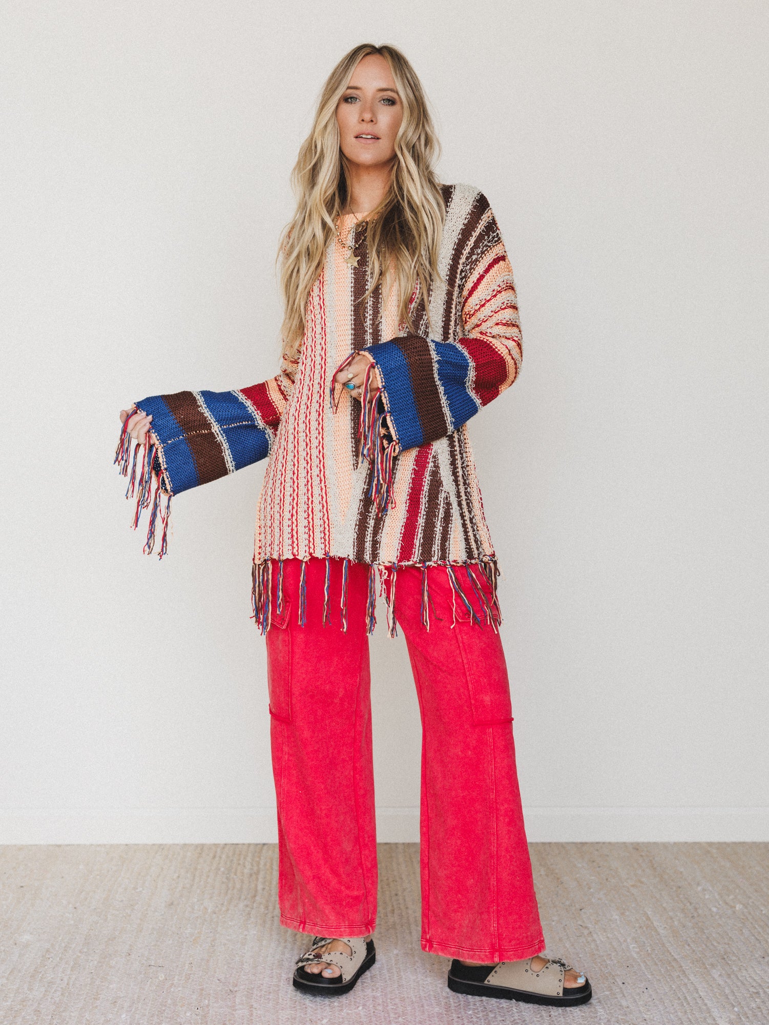 Pastel Melodies Sweater
- Coral Brown - Image 4