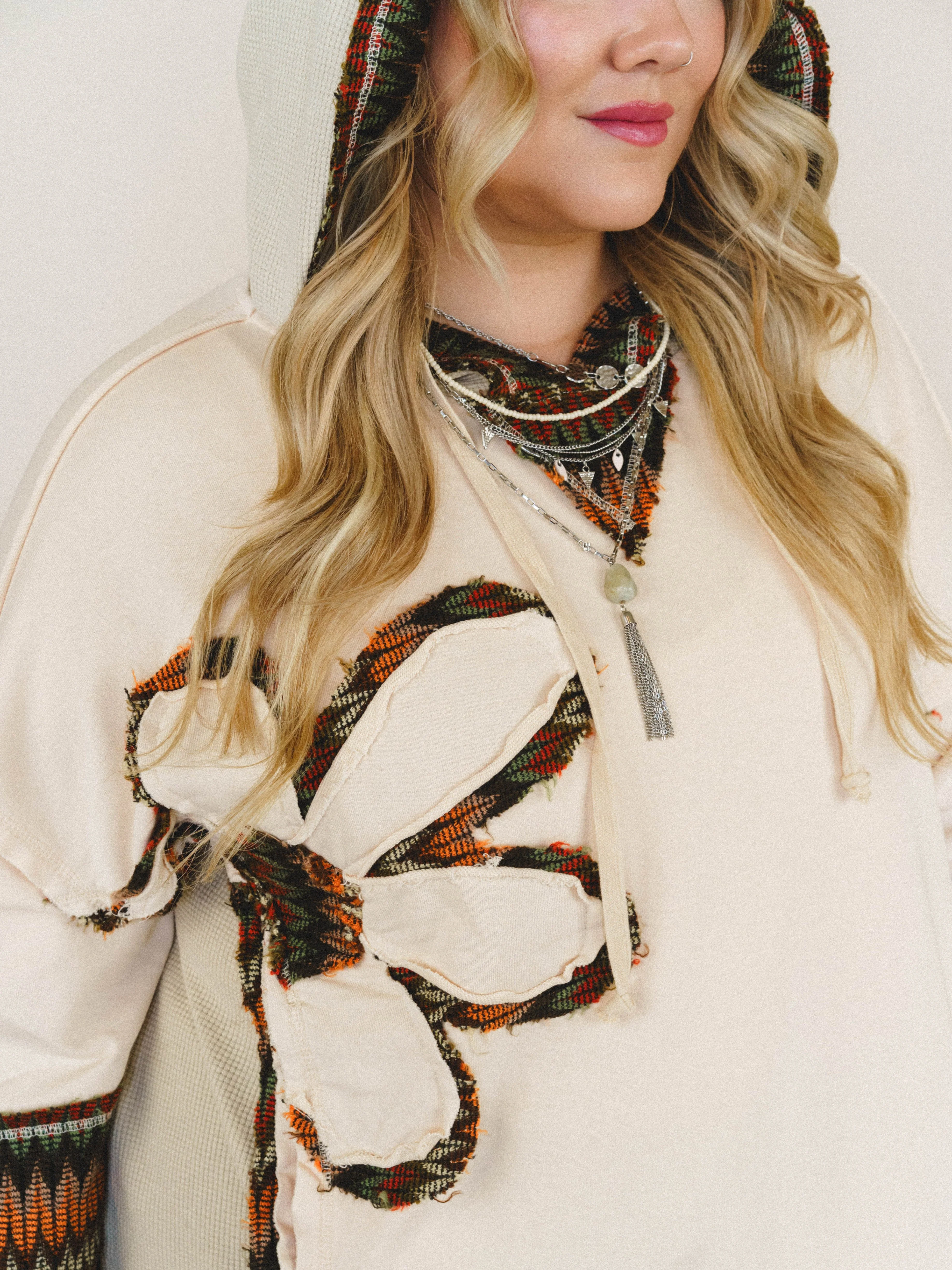 Patchwork Poppy Sweater - Natural - Image 5